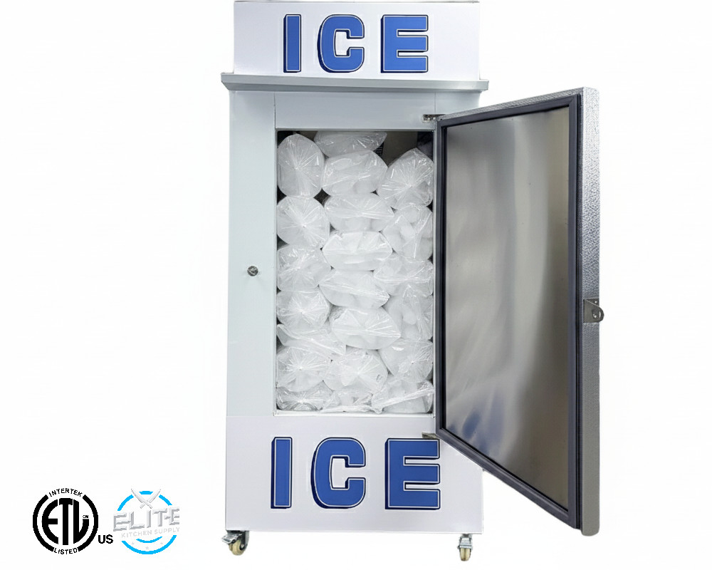 ETL 23 Cu. Ft. Outdoor Ice Merchandiser Auto Defrost 100 Bags 115V 36″ Wide