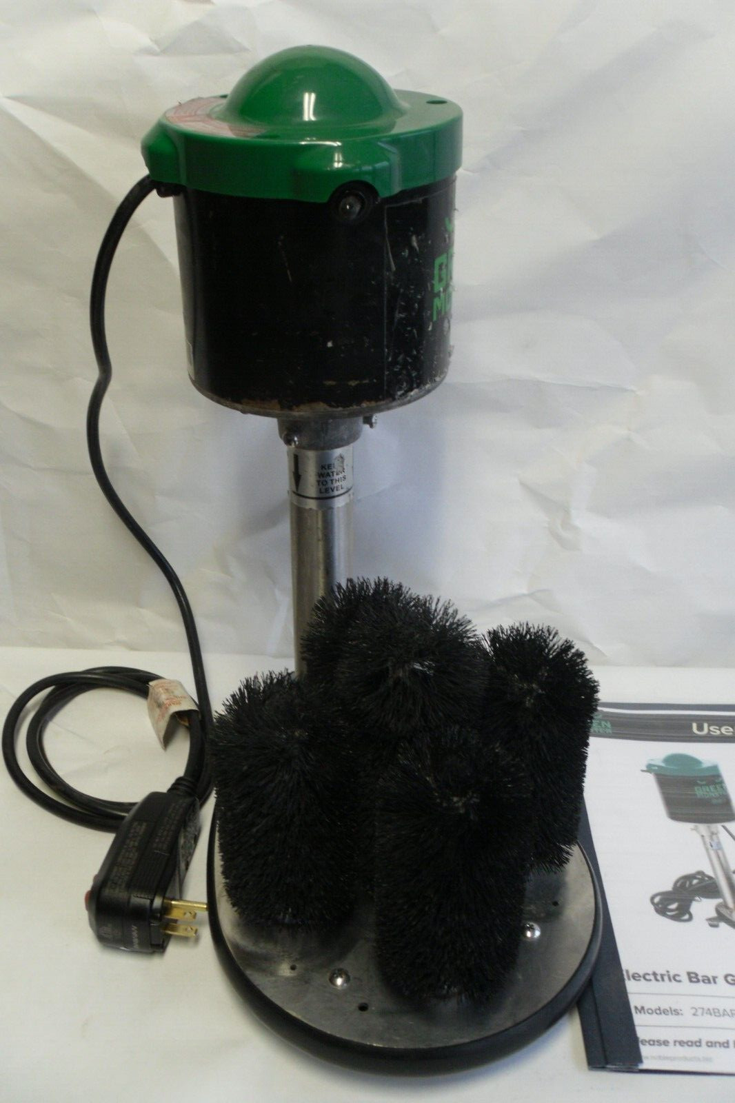 Noble Upright Green Monster 5-Brush Glass Washer 274BAR5ELGW