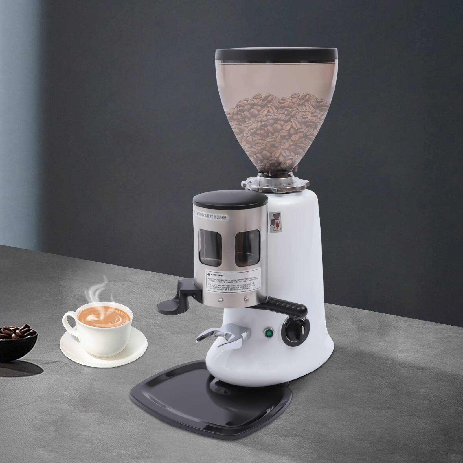 Commercial Espresso Machine 350W, Semi-Automatic Coffee Maker 10 grinding levels