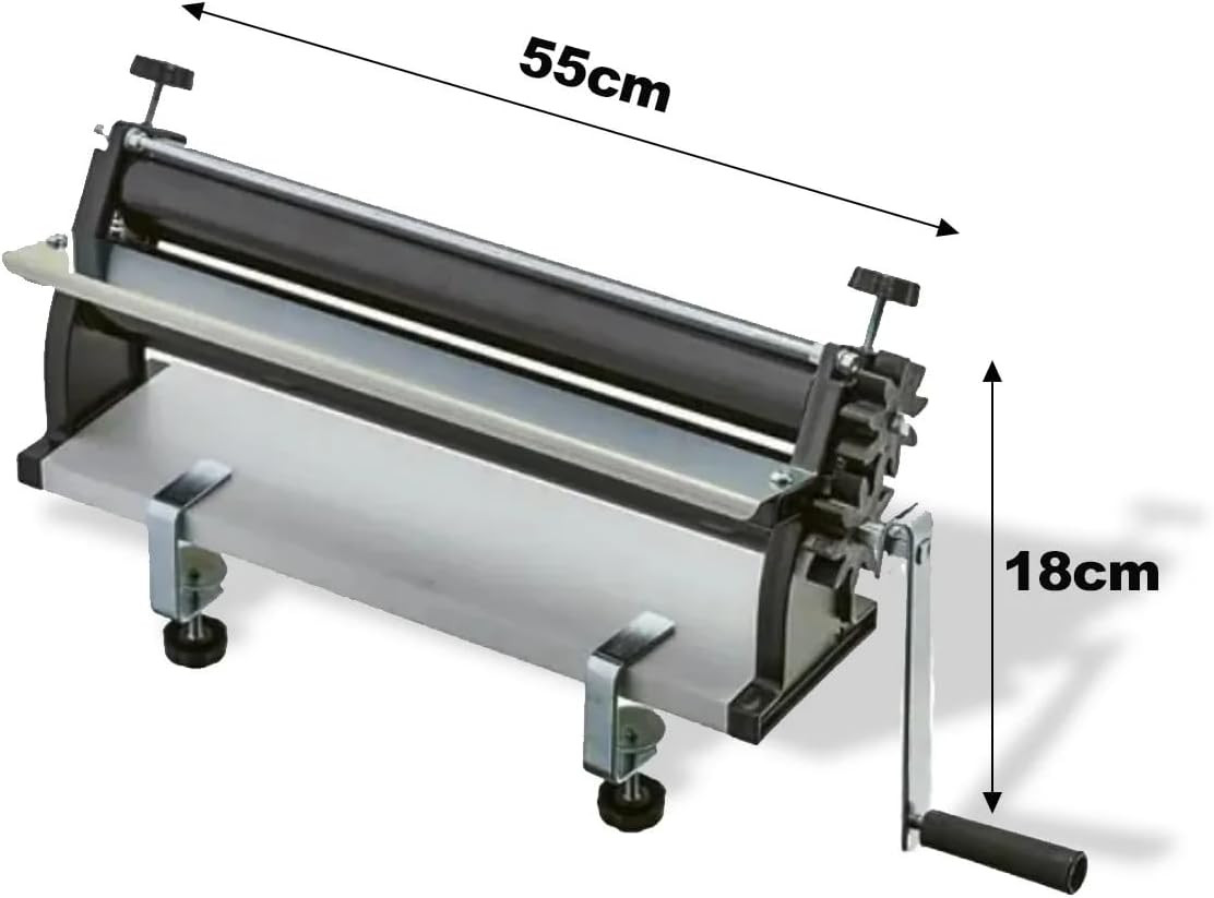 18-Inch Pizza Dough Roller Machine with Hand Crank – Pasta Maker, Dough Sheeter
