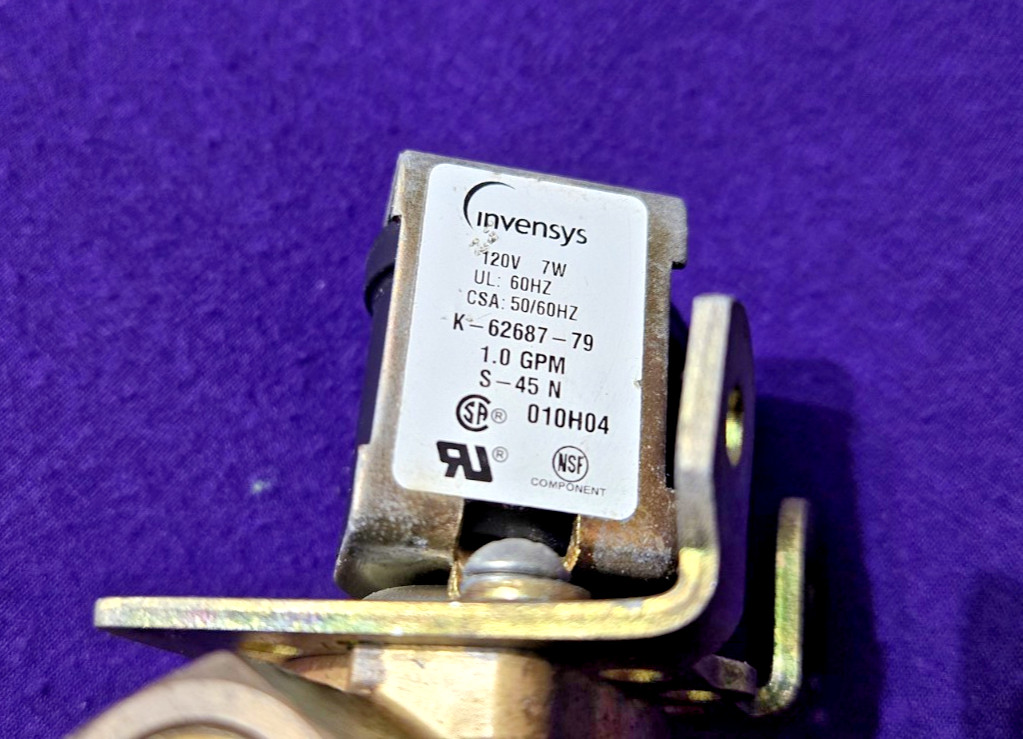 Invensys Valve S45, K-62687-79, 120V, 50/60Hz, 7W, 1 G.P.M., Nice condition!