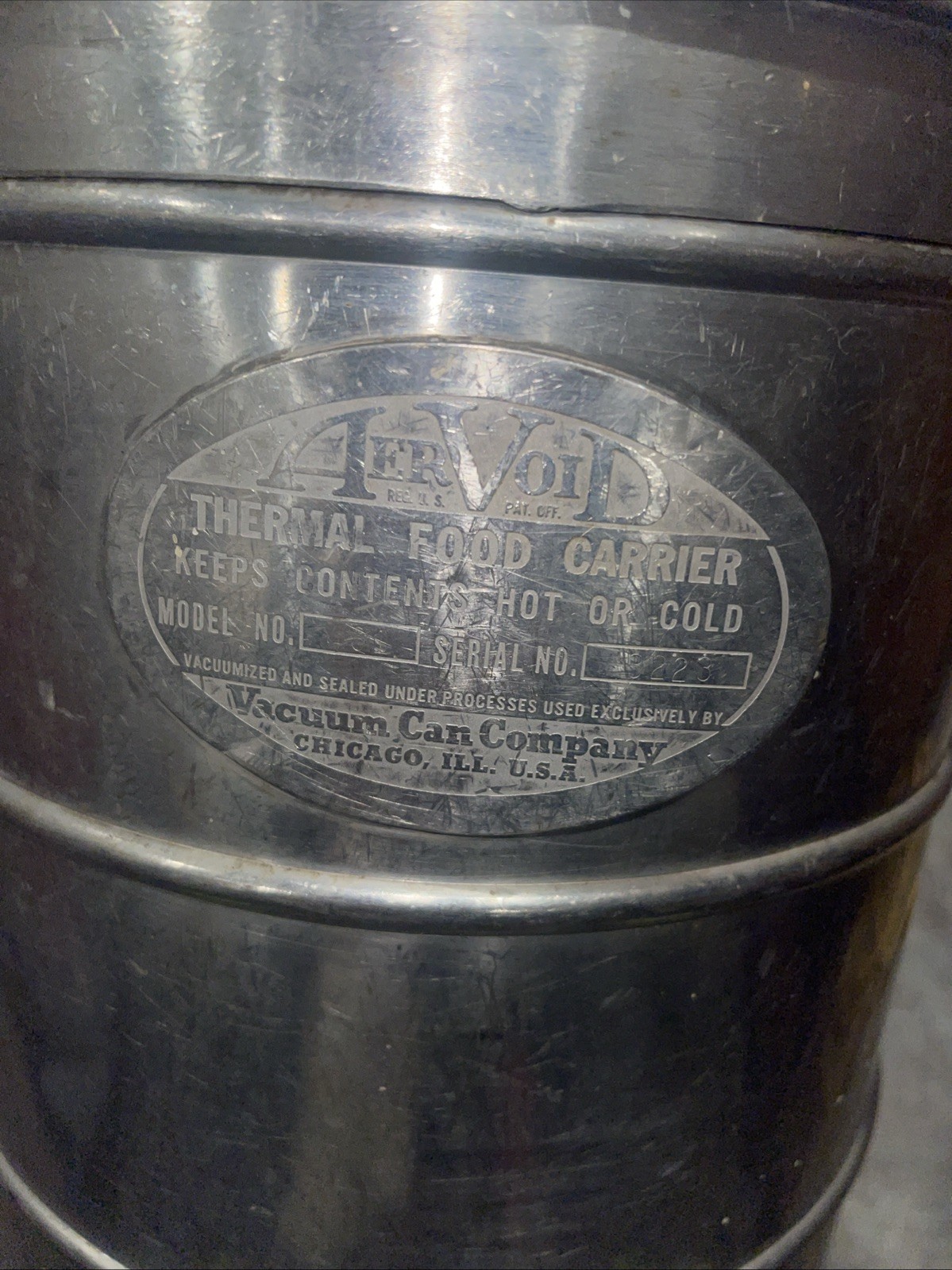 AerVoid 401 Thermal Food Carrier – 4-gallon Vintage Insulated Metal Container