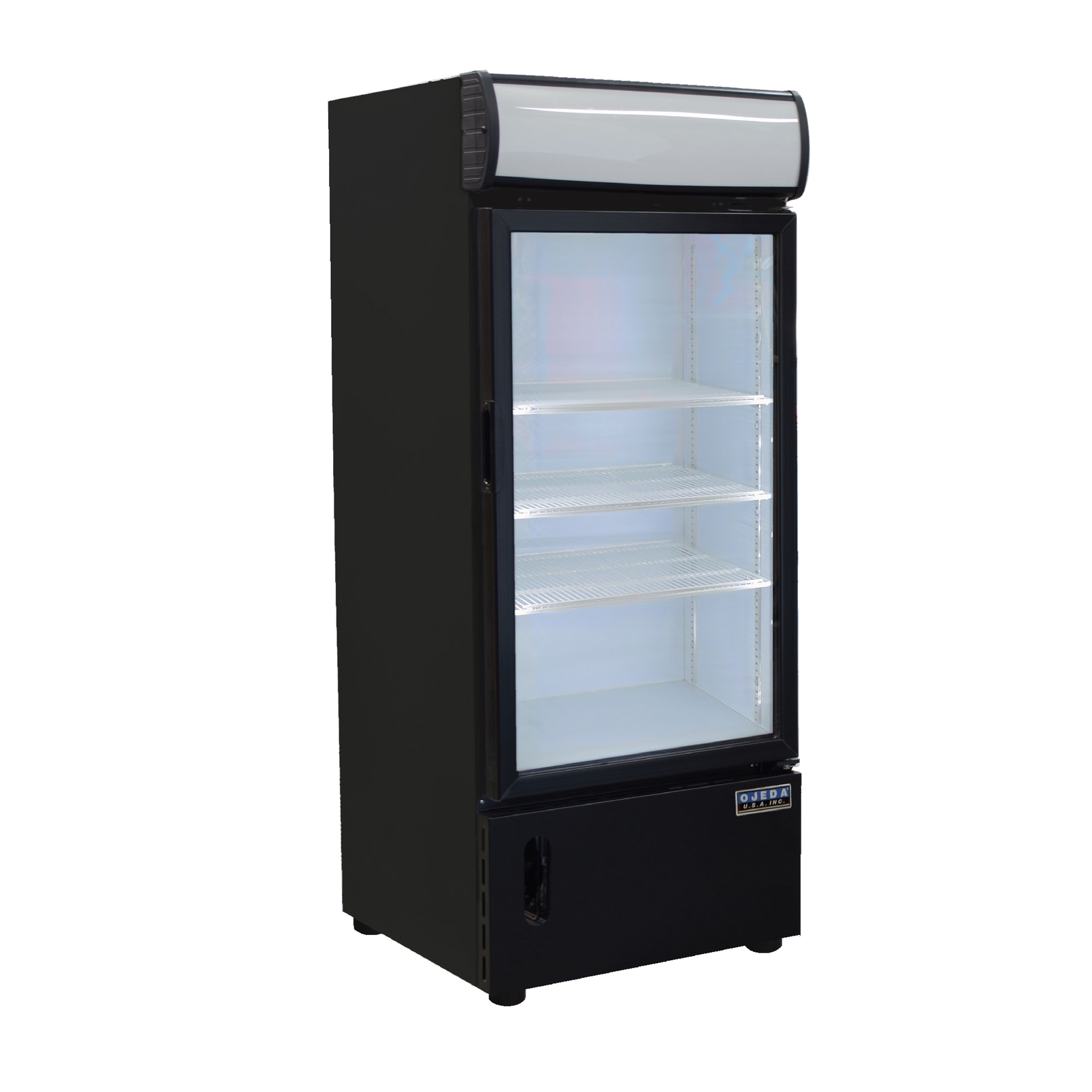 Ojeda USA FMH-12 24″ One Section Glass Door Freezer Merchandiser in Black, 7….