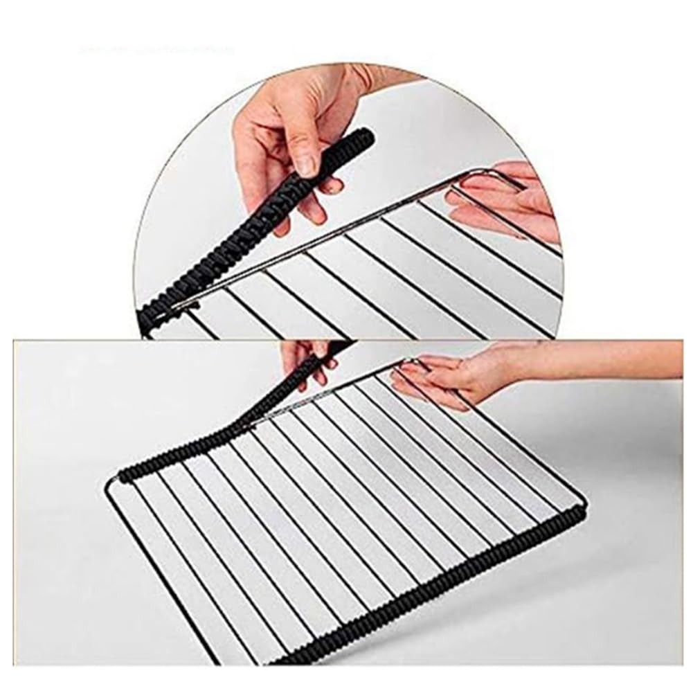 2 Pack Black Extra Long Silicone Oven Rack Shields Heat Resistant Guards