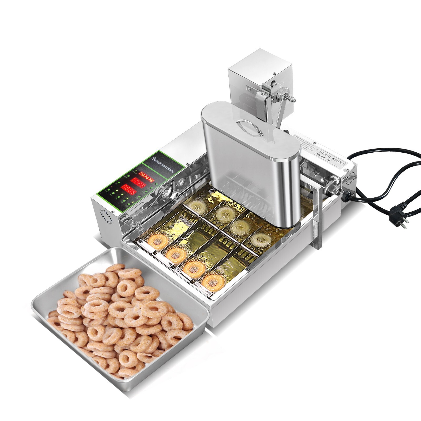 Kolice 4 Rows Automatic Doughnut Maker, Donut Machine,Donuts Frying Machine