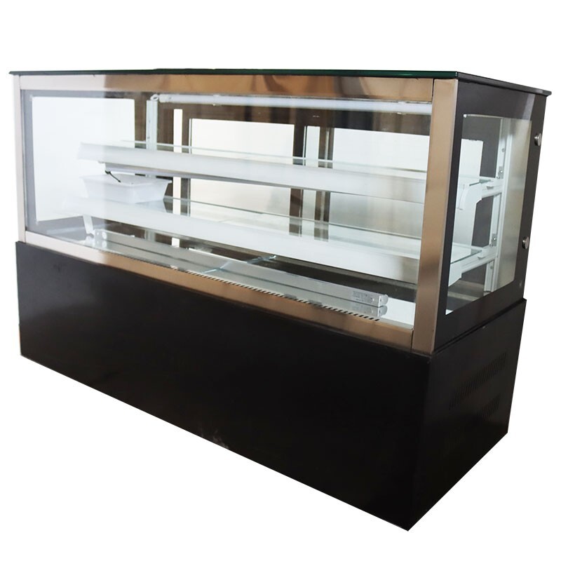 47.2″Electric Cooling Air Bakery Showcase Right Angle Cake Display Showcase 220V