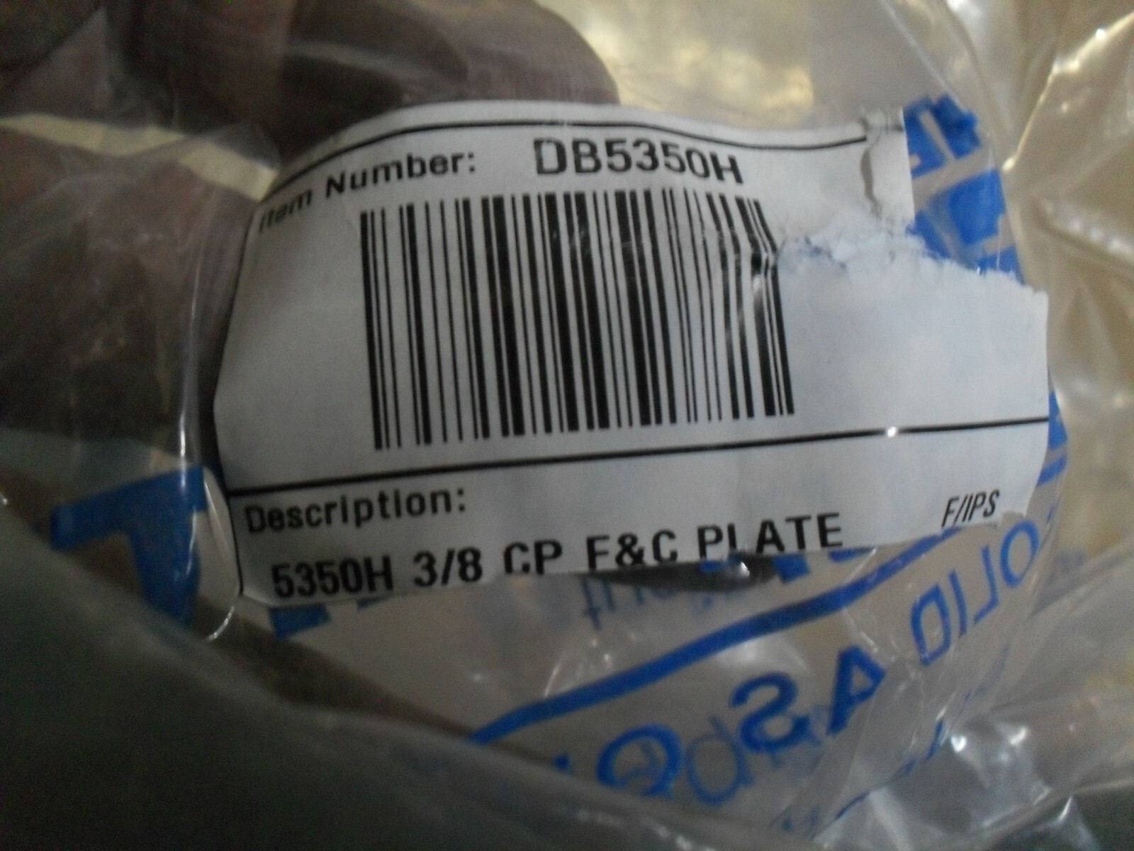 Dearborn Brass 5350H 3/8″ IPS F & C Escutcheon Plate Chrome x4