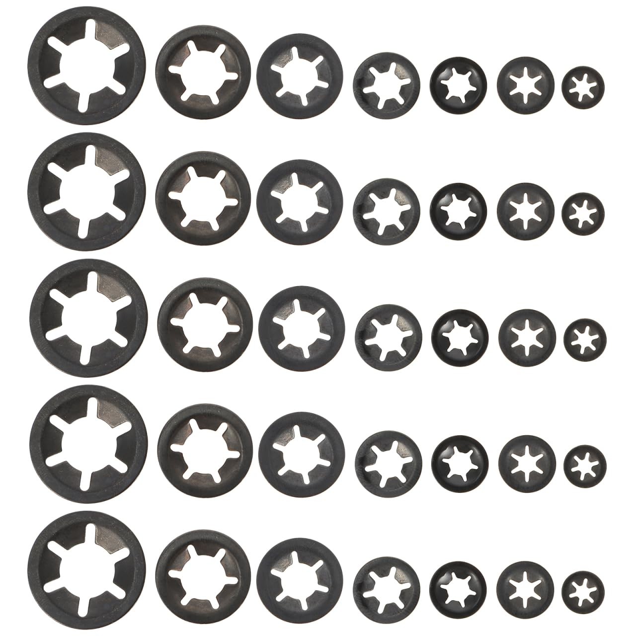 CIYODO Internal Tooth Locking Washers 210Pcs Bearing Clamping Rings StarShape…