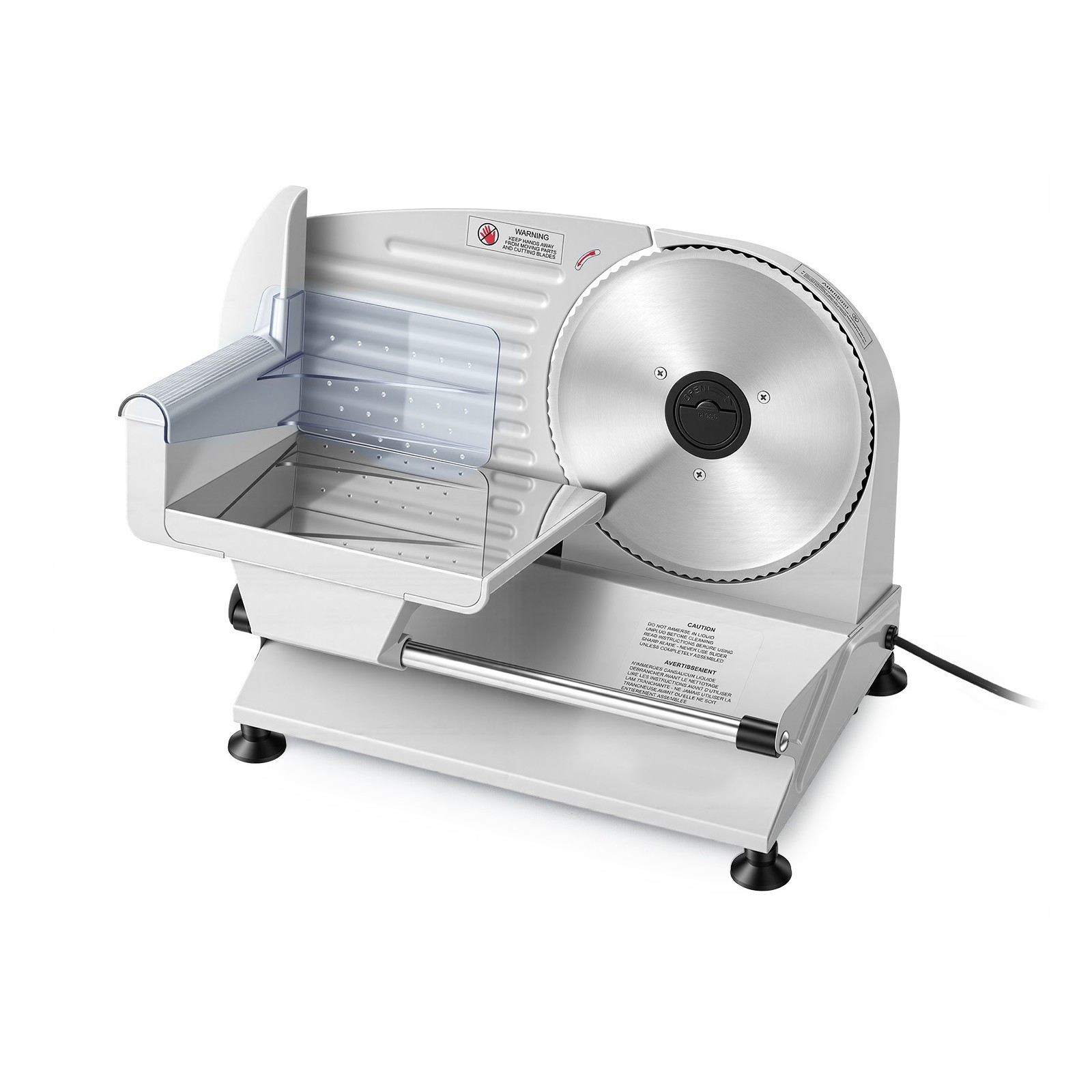 Uimoso 200W Electric Meat Slicer w/Dual 7.5″ Blades &Adjustable Thickness 0-0.6″
