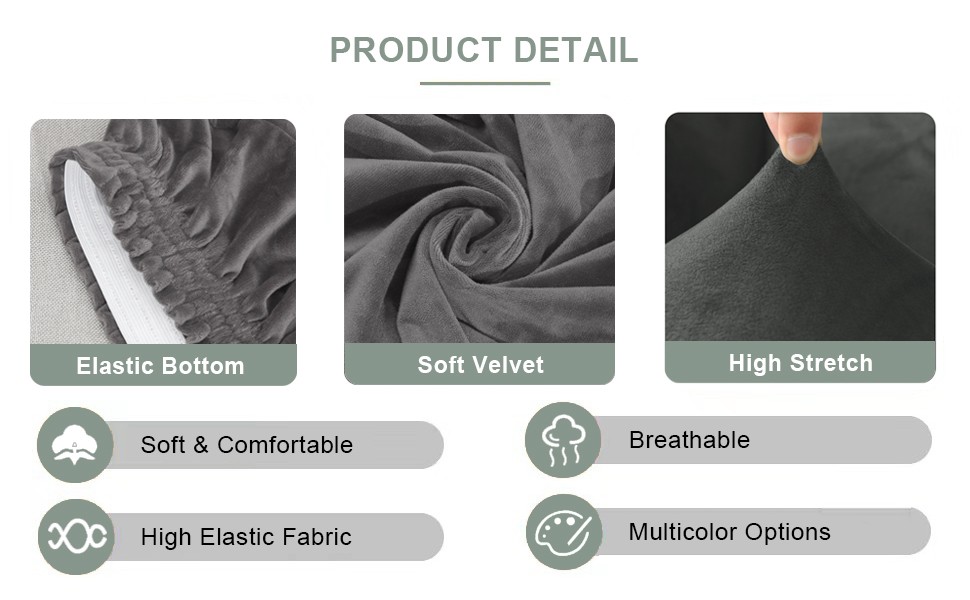 Armless Accent Chair Slipcovers, Thick Velvet Slipper Accent Chair Covers Hotel