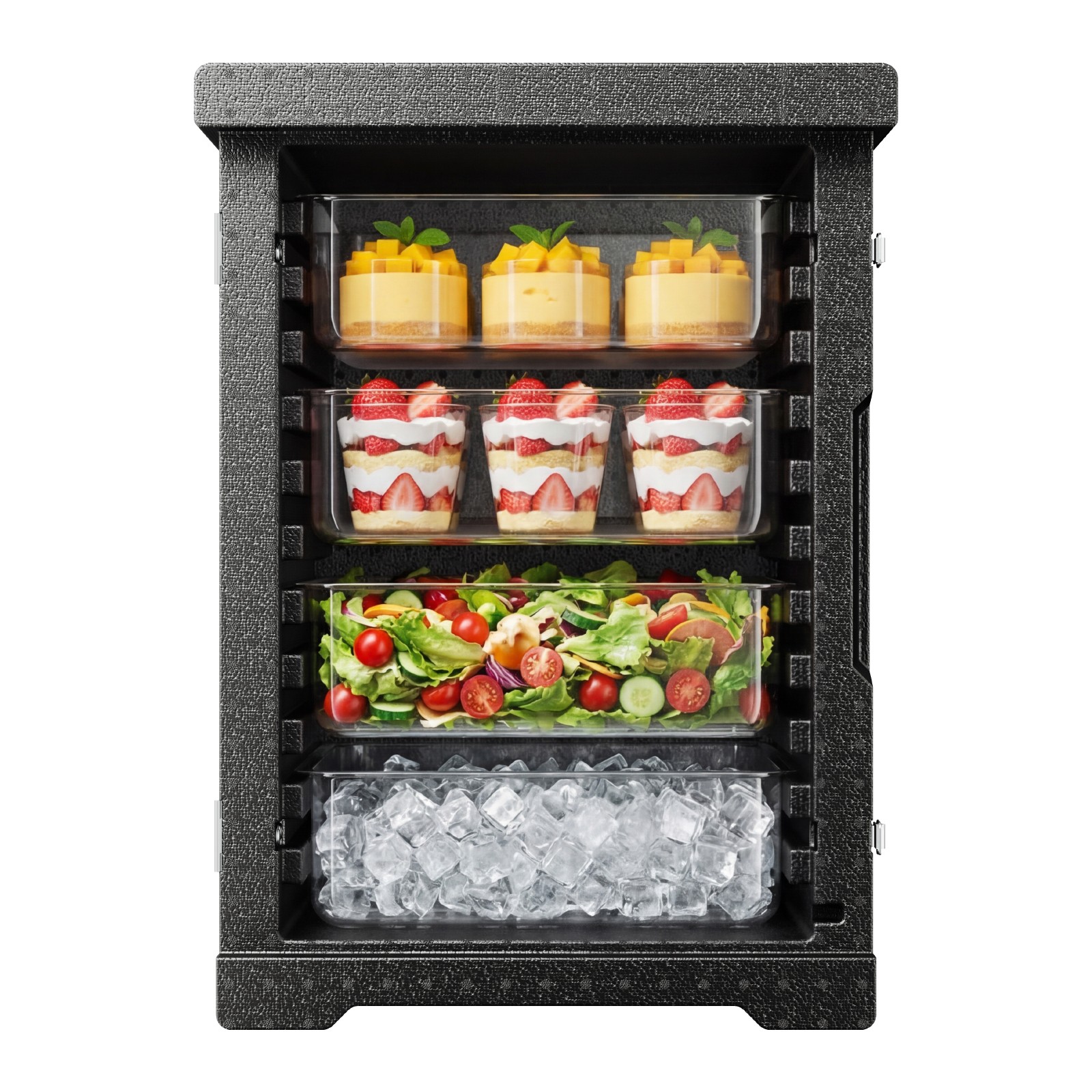 VEVOR 82Qt Food Pan Carrier EPP Insulated Portable Dishbox Stackable Food Warmer