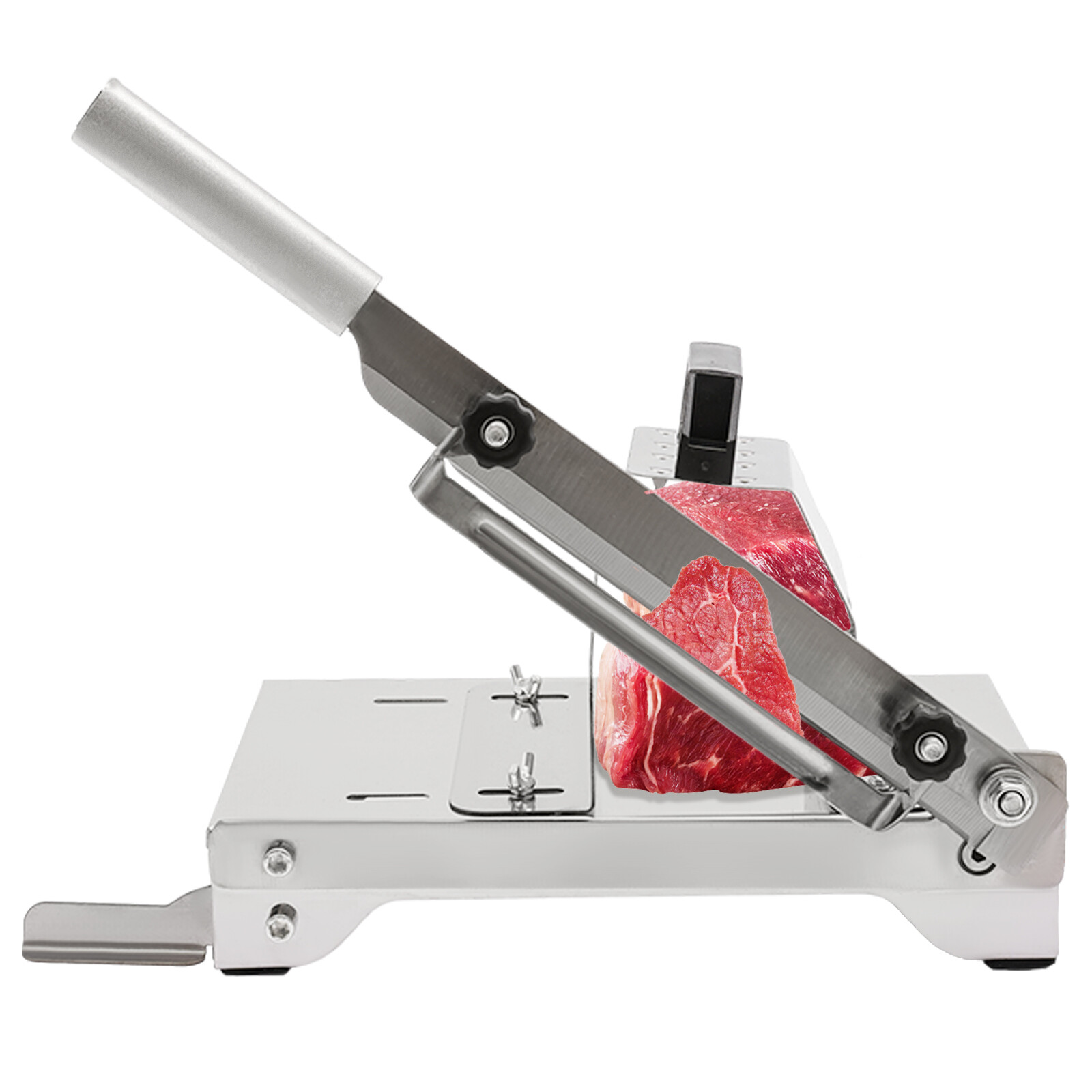 Stainless Steel Manual Meat Slicer Slicing Machine Frozen Meat Beef Bones Cutter