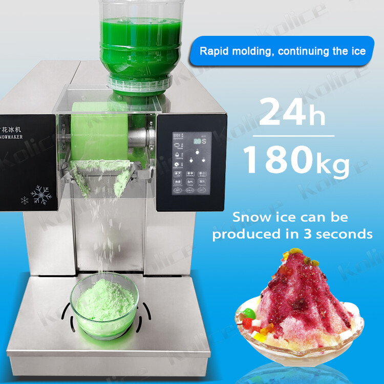 Kolice Commercial Ice Shaving Machine Snowflake Machine Automatically Water Cool