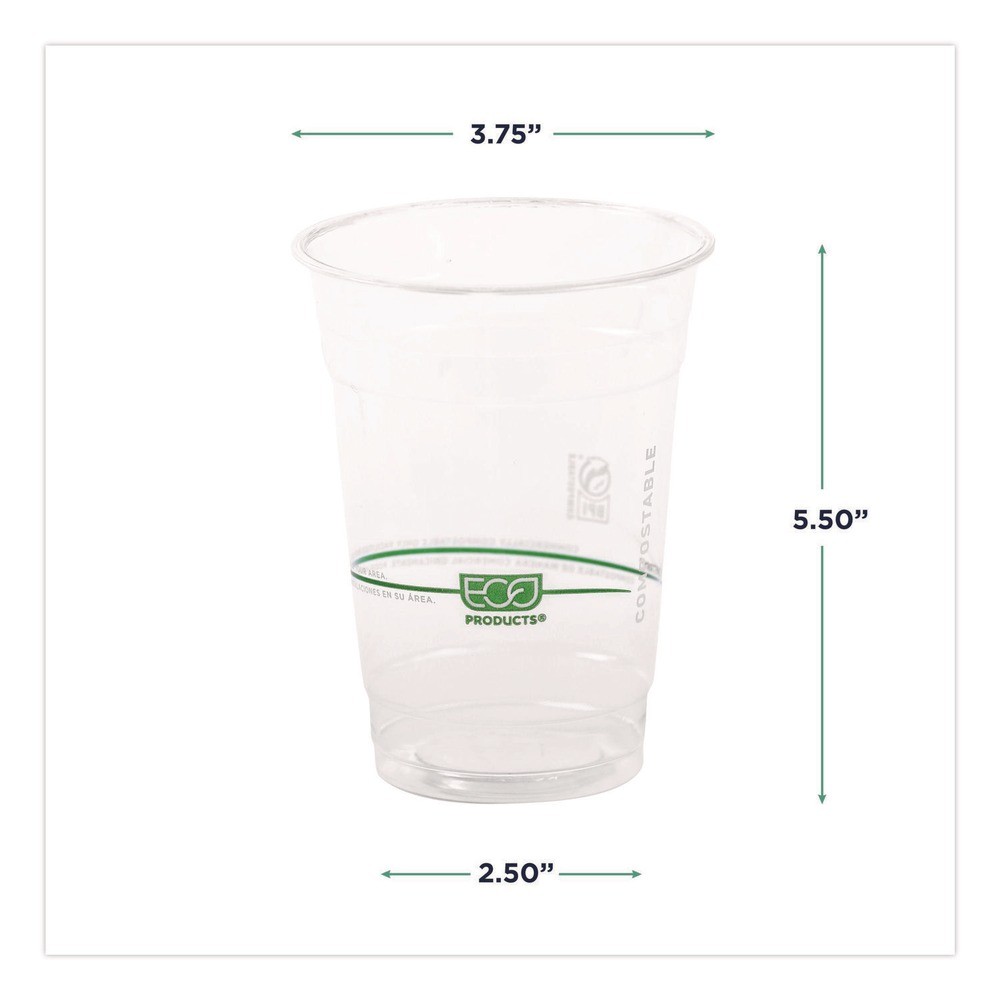 Eco-Products EPCC16GSPK 16 oz. GreenStripe Cold Cups – Clear (50/Pack) New