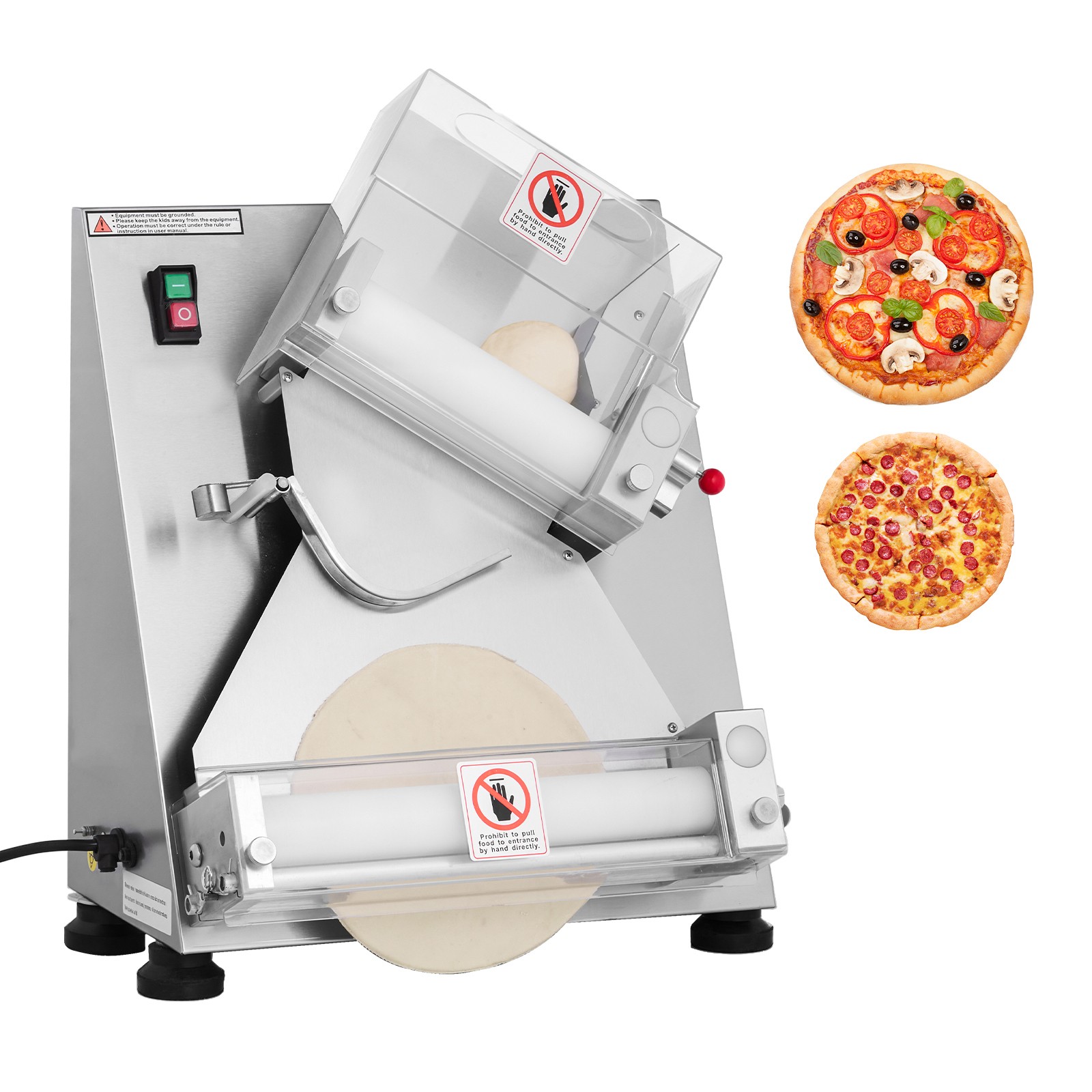 Uimoso 3-14″ Automatic Dough Roller Machine Commercial 370W Dough Press Maker