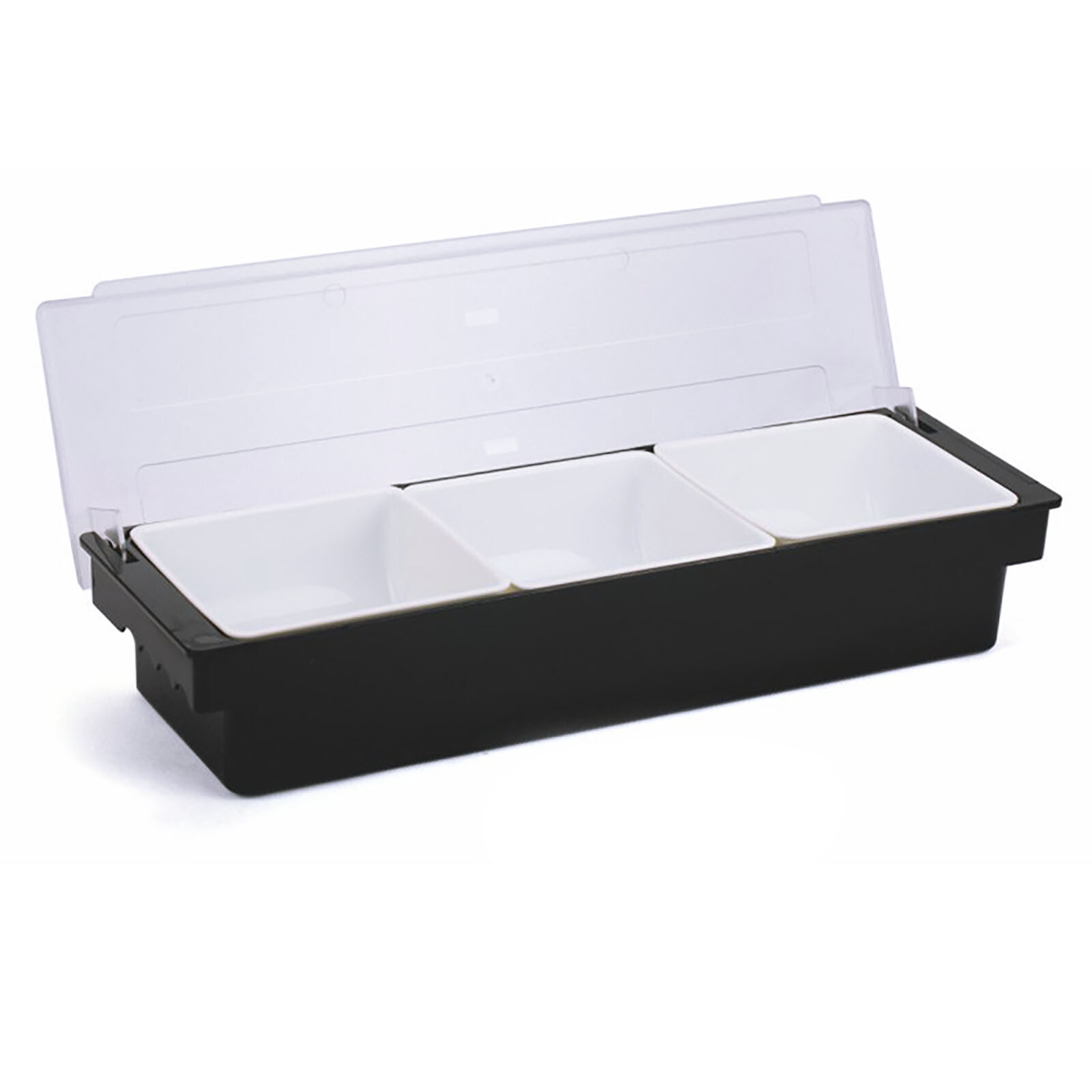 3/4/5 Compartments Condiment Dispenser Chilled Server Caddy Food Tray Salad Bar