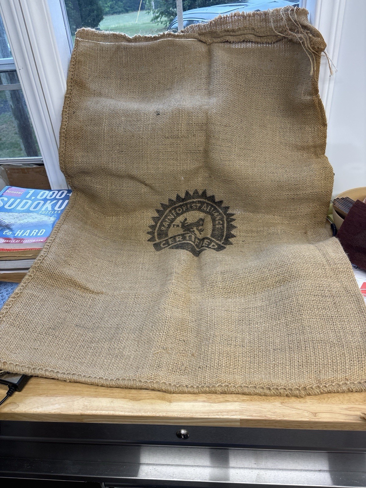 Vintage Guatemala Coffee Burlap Sack Clean Coffee 150 LBS Rustic Farmhouse Decor