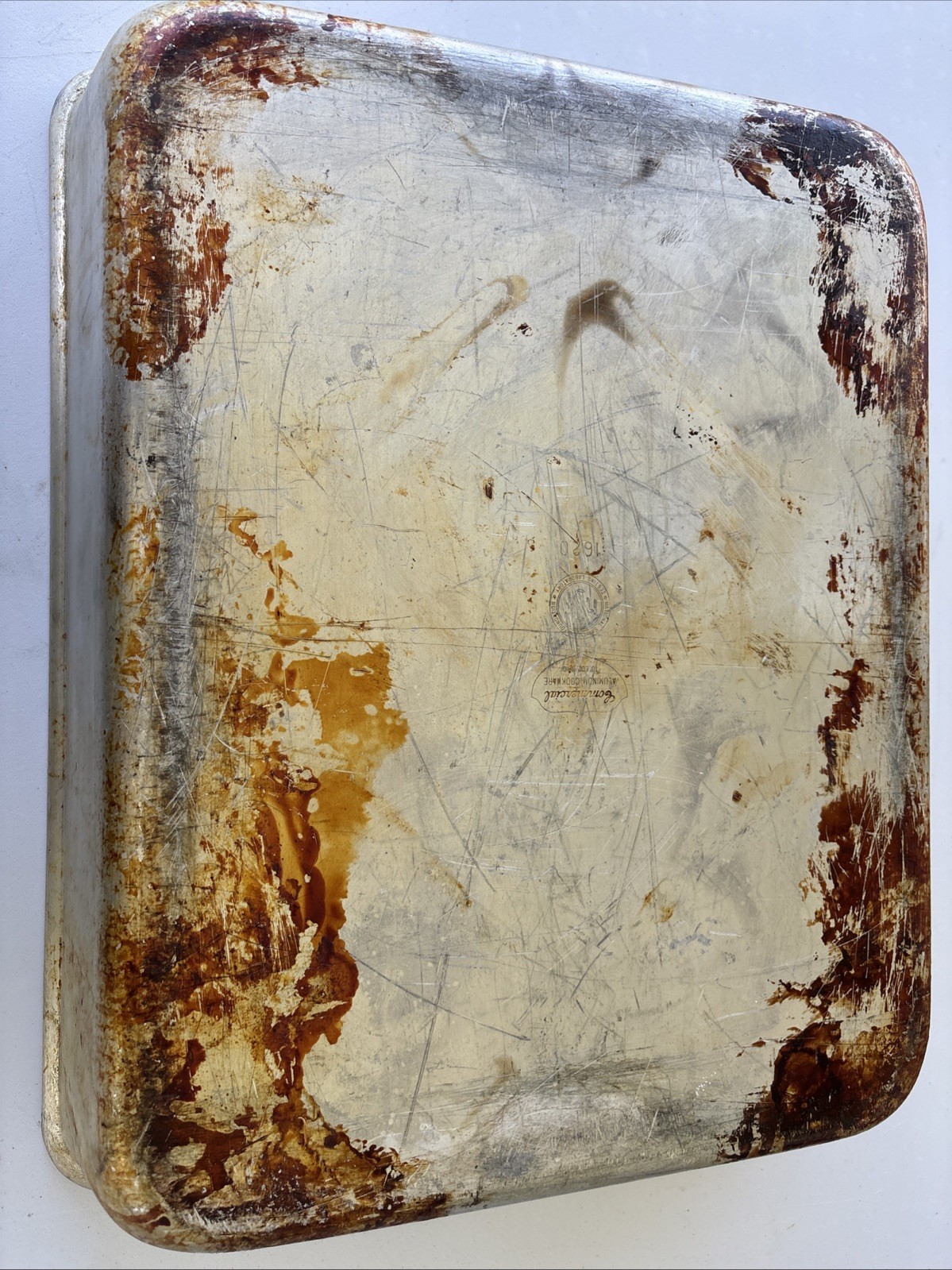 Vintage National Testing Commercial Aluminum Cookware Roasting Pan Stock 1620