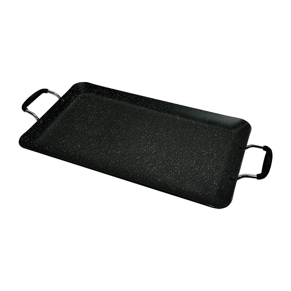19» x 11-1/2» Heavy Gauge Aluminum Non-Stick Double Griddle Cooking Pan Cook