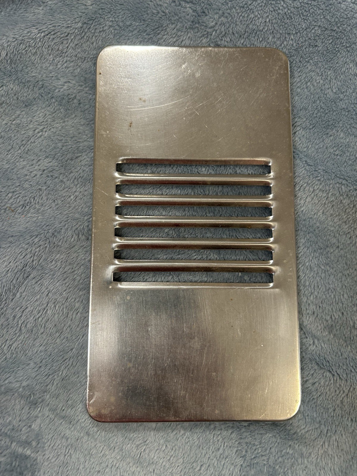 Stainless Drip Tray Grate Approx 4 5/8” X 8 1/2” X 3/8” Unknown Brand, See Pics