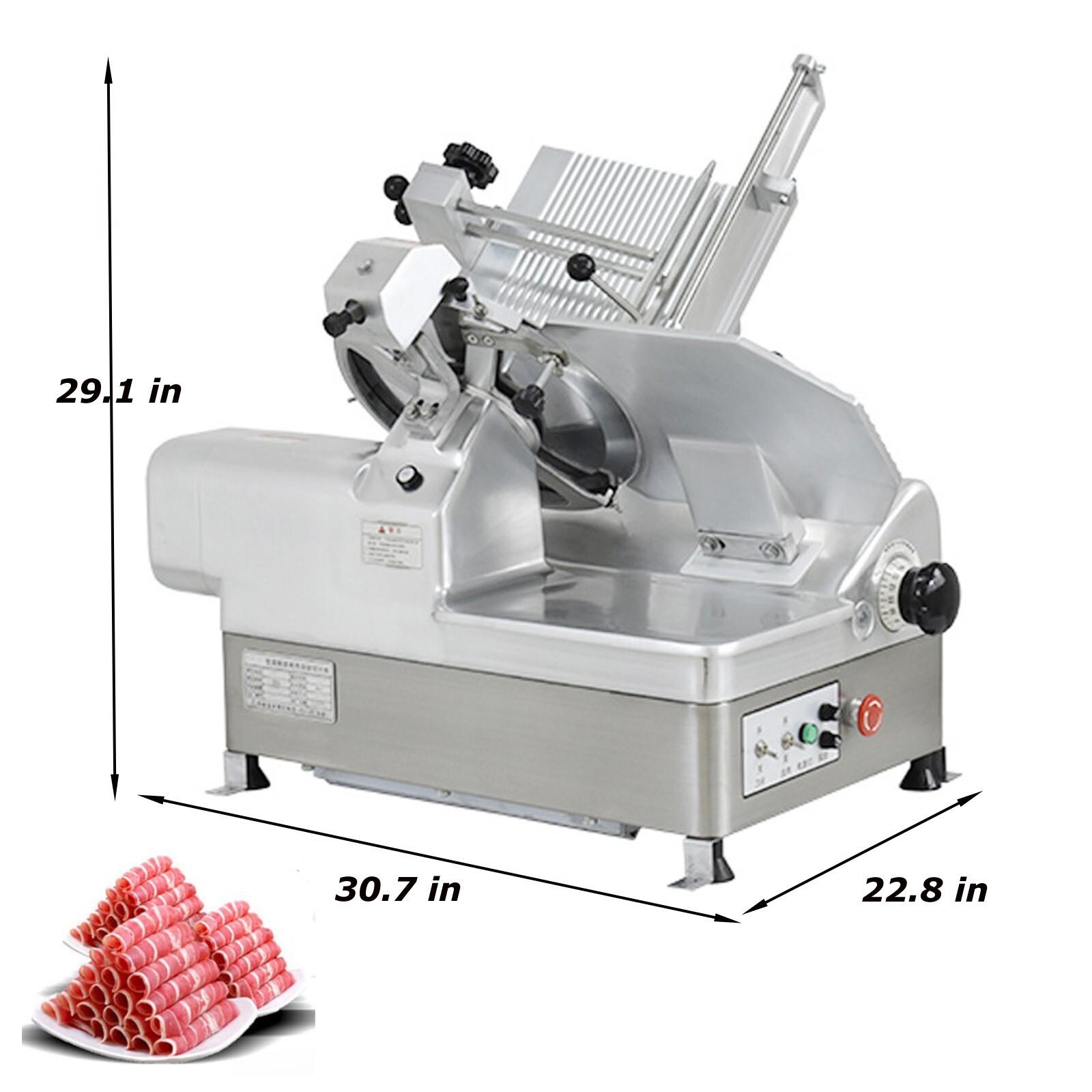 1 PC 110v Automatic Commercial Electric Frozen Meat Slicer Cutting Machine