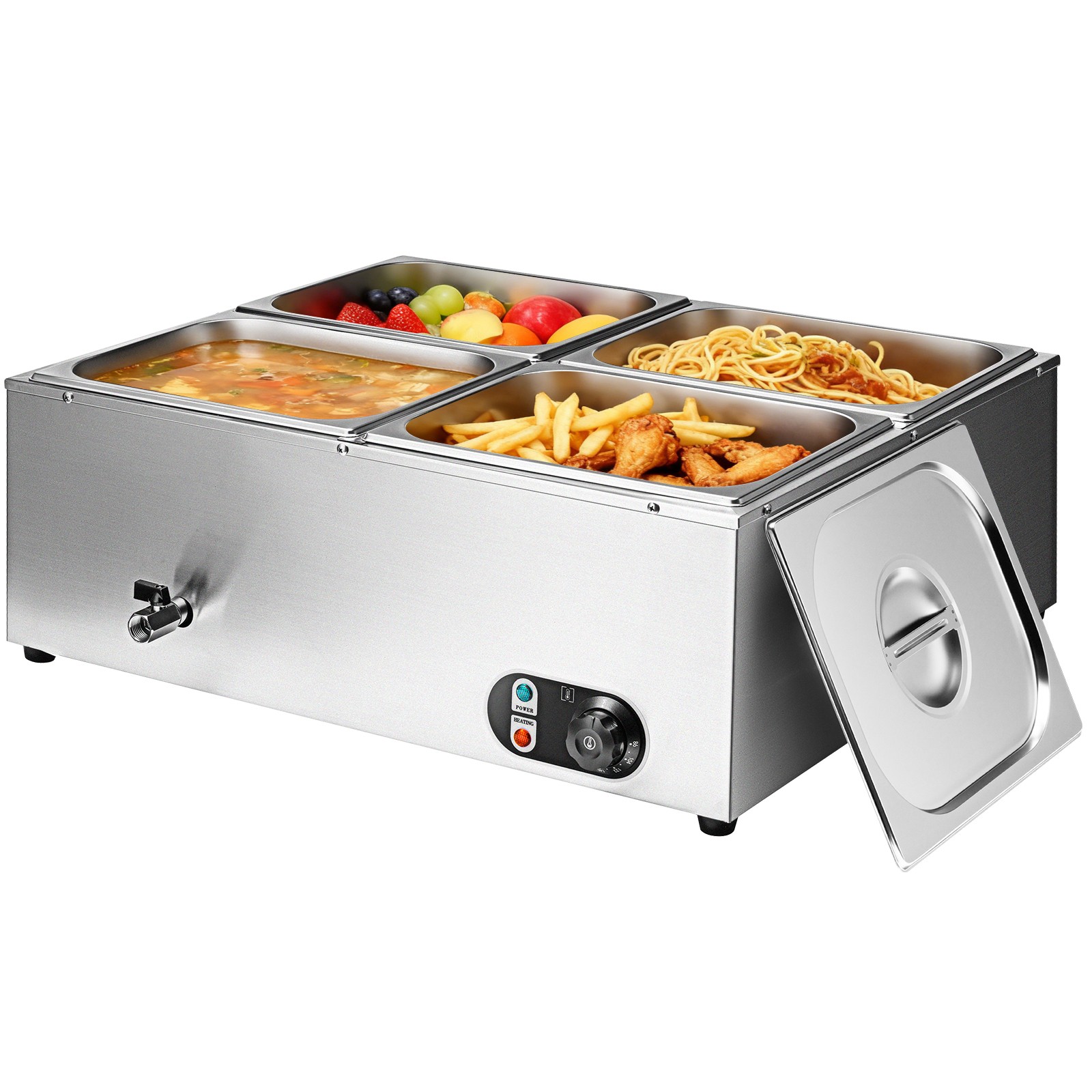 4/6-Pan Commercial Electric Food Warmer Countertop Steam Table Buffet Bain Marie