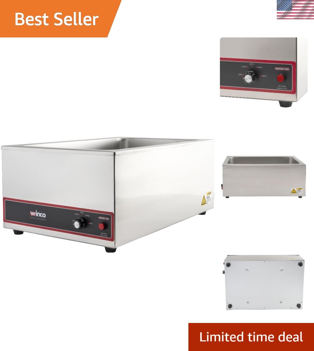 Commercial Portable Food Warmer in Stainless Steel – Ideal for Catering Events