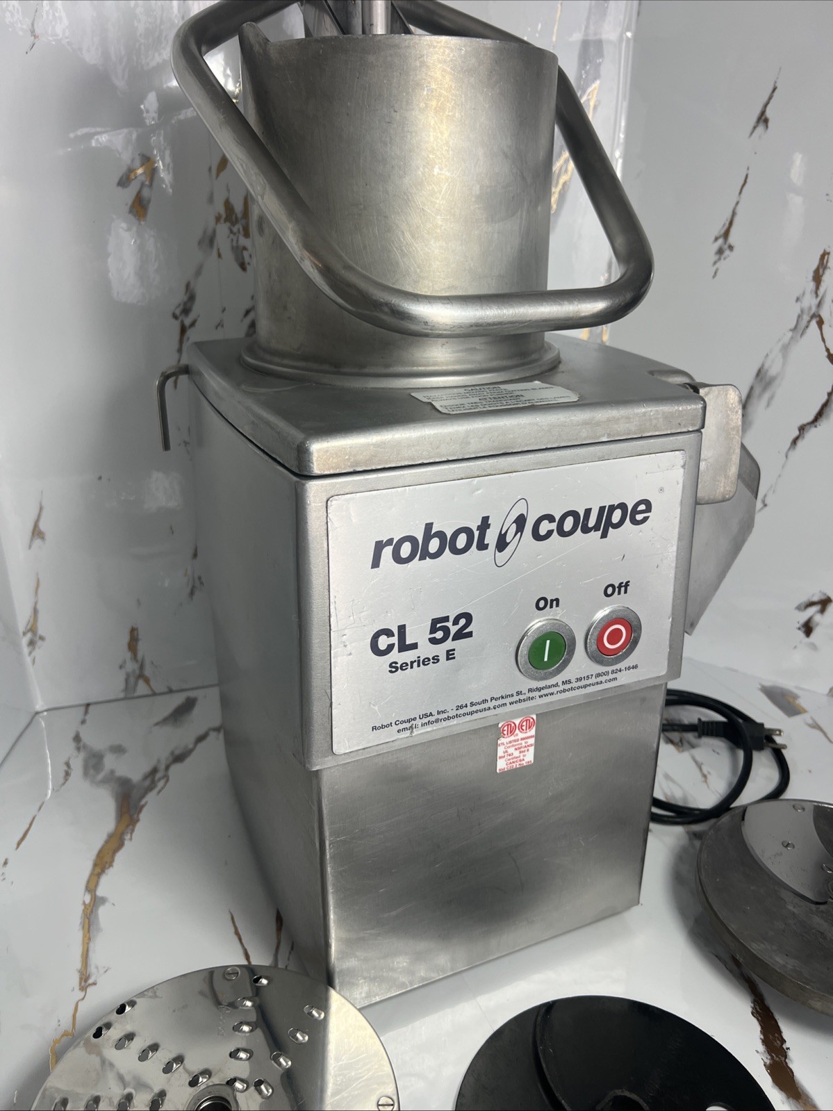 Robot Coupe CL 52 E Series E Continuous Feed Vegetable / Food Processor W/ Discs