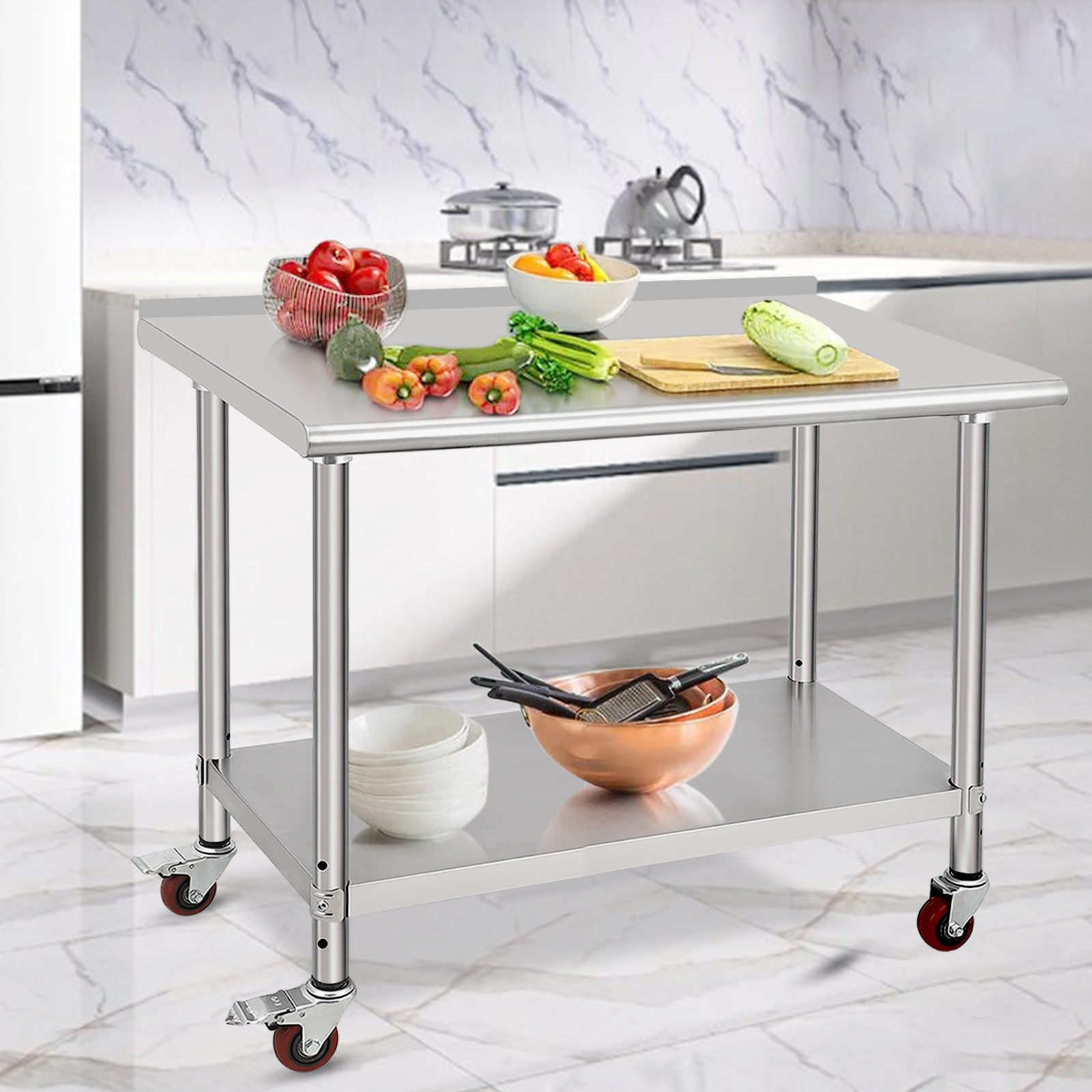 Stainless Steel Prep Table 24/36/48/60/70» NSF Commercial Kitchen Work Table