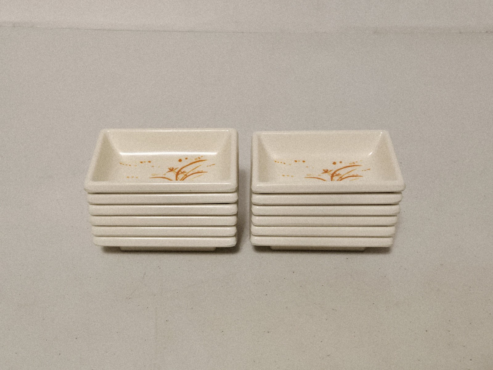 (Set of 12) Thunder Group (#1901GD) Gold Orchid Sauce Dish 2oz. 3¾» x 2½»