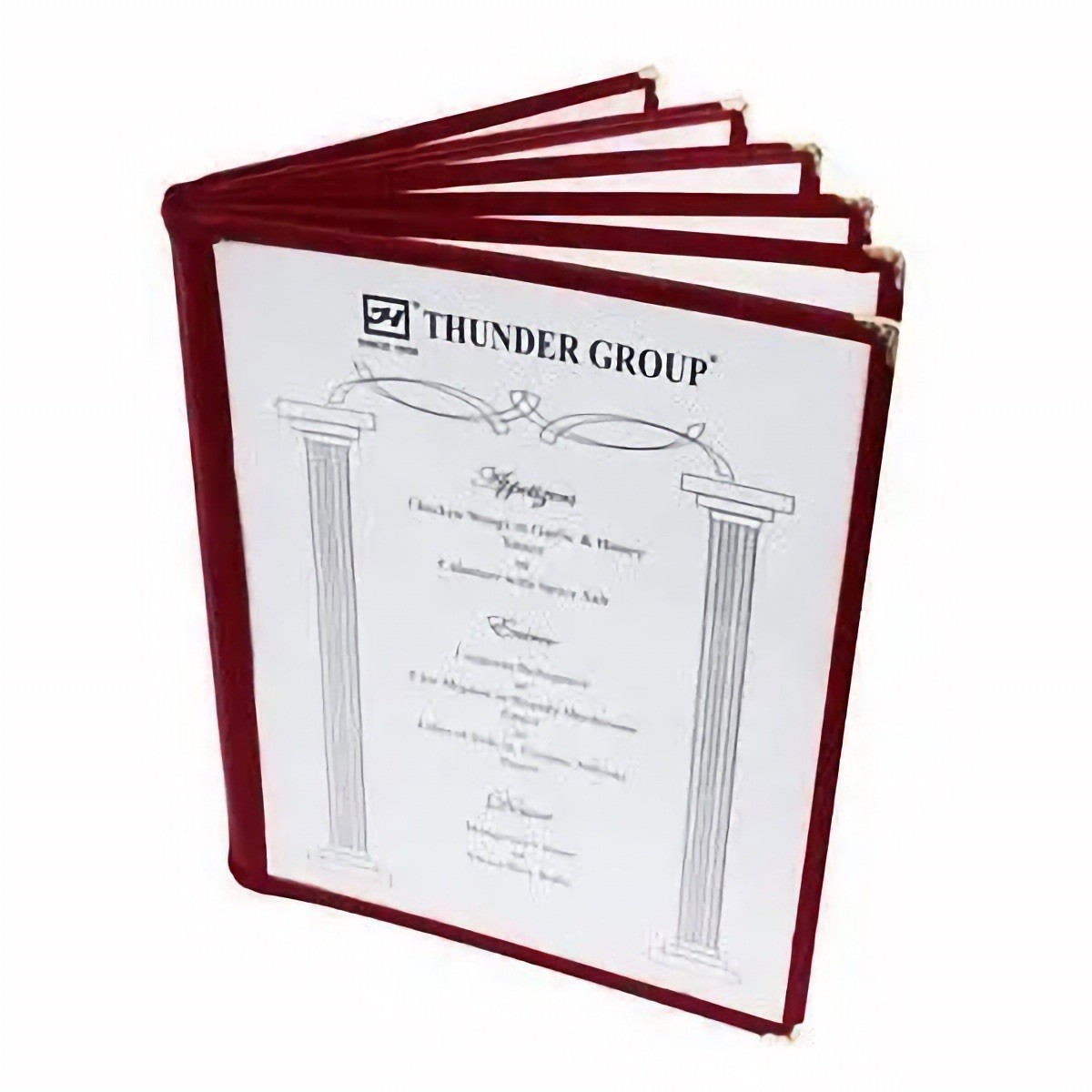 Thunder Group PLMENU-6BR 6-page brown book Pack Of 19