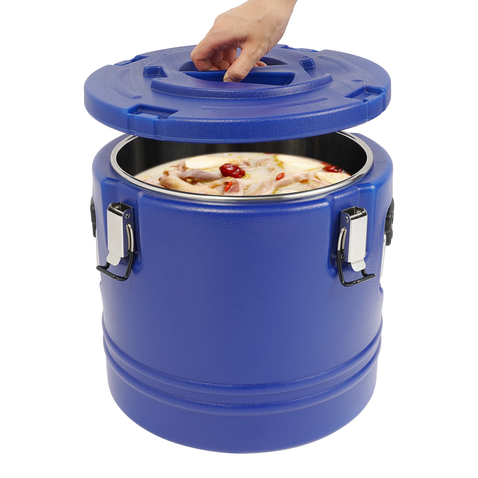 20L Commercial Food Warmer Bucket Insulated Soup Container 201 Stainless Steel