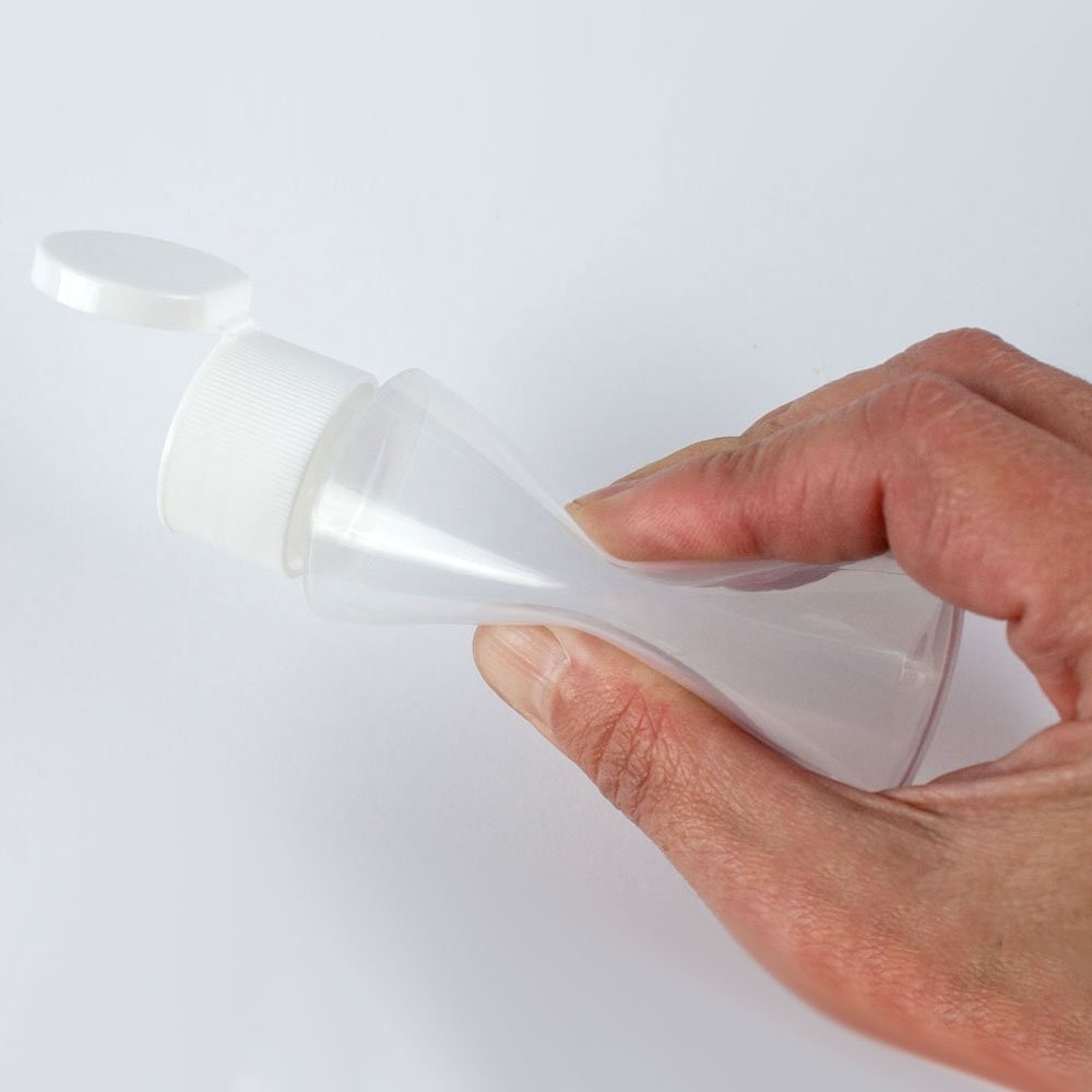 Chica and Jo 2oz Clear Plastic Empty Squeeze 6 Count (Pack of 1), clear