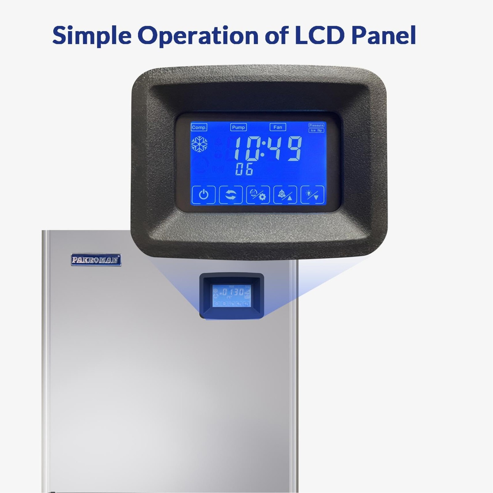 Commercial Ice Maker Machine, 400LBS/24H with 200LBS Large Storage Ice Bin