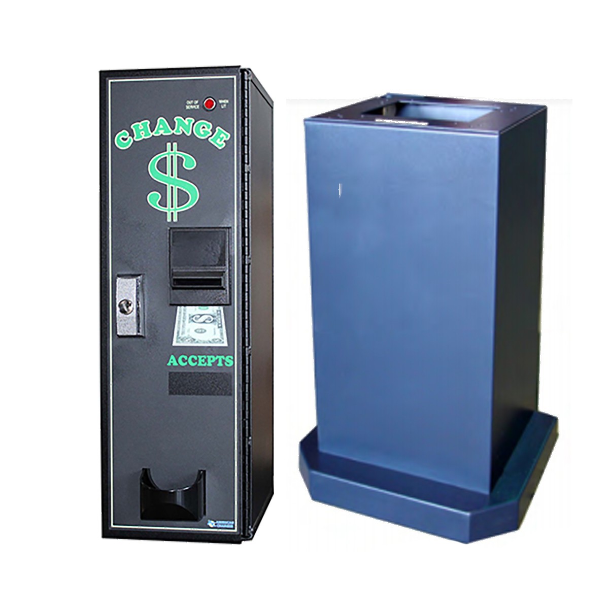 American Changer AC1001 Front Load Banknote Changer with Pedestal Base