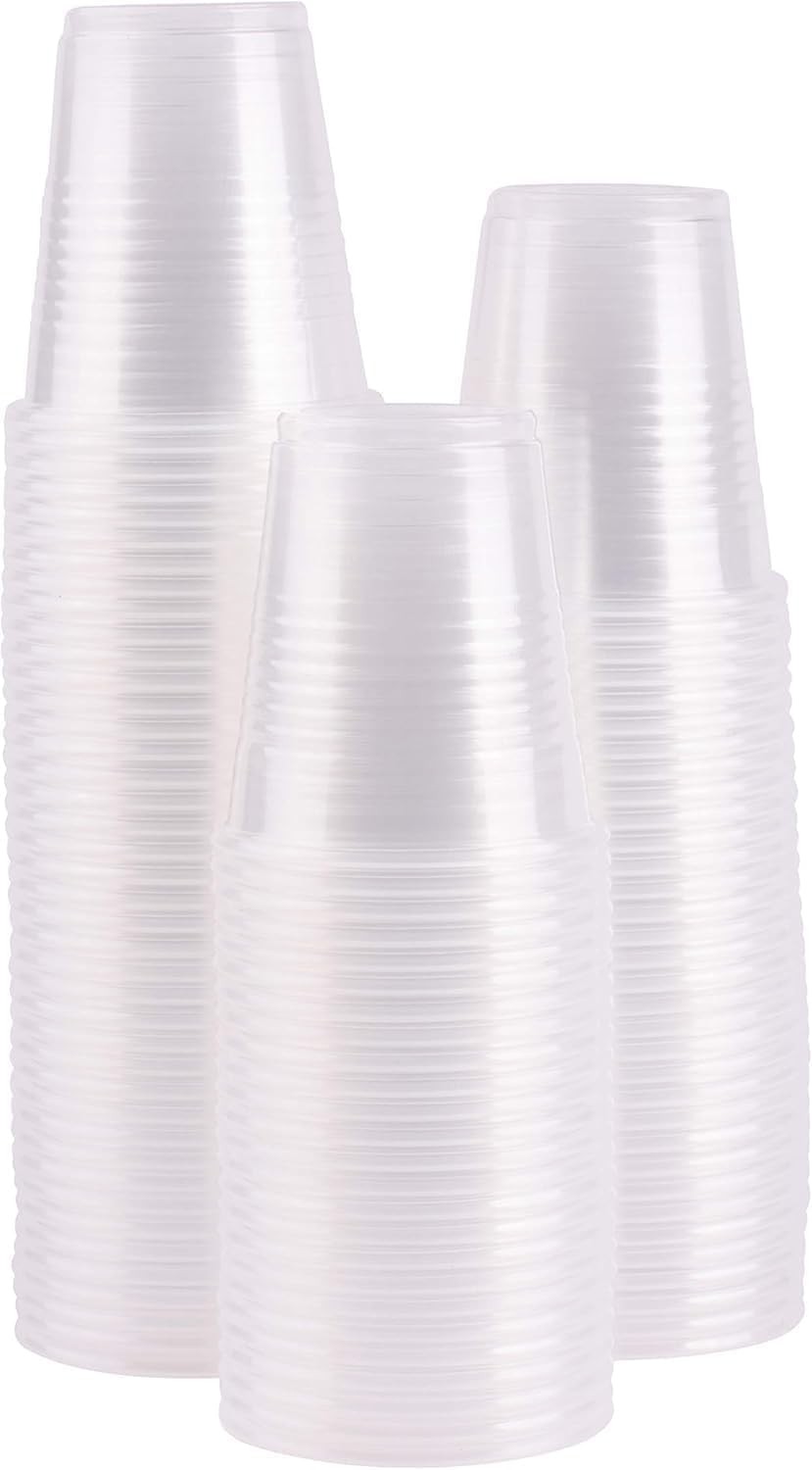 Case of 2,500 – 3 oz. Disposable Clear Plastic Cups 100 Count Packages
