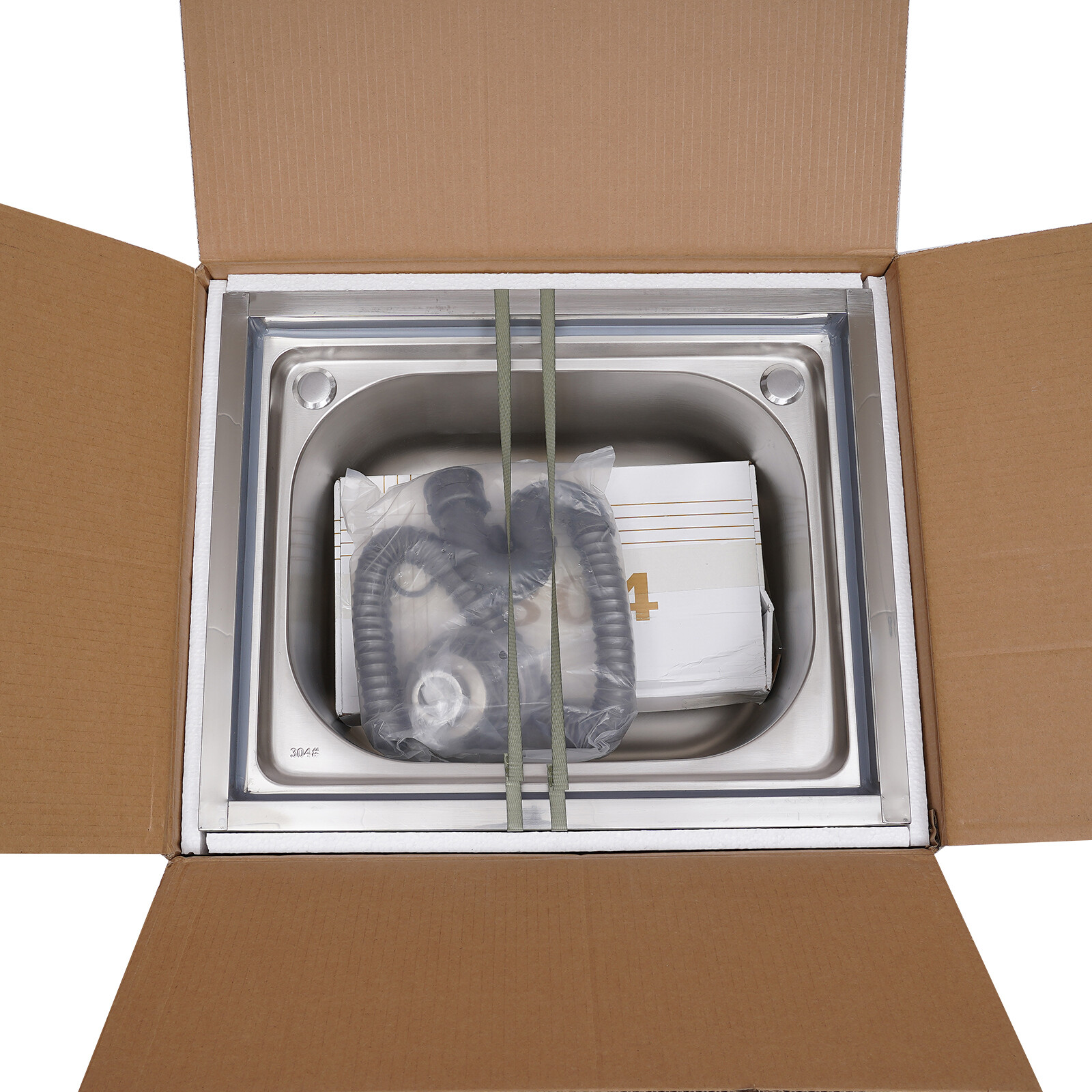 Utility Prep Sink 1 Compartment Stainless Steel Single Basin Bowl Kitchen Sink