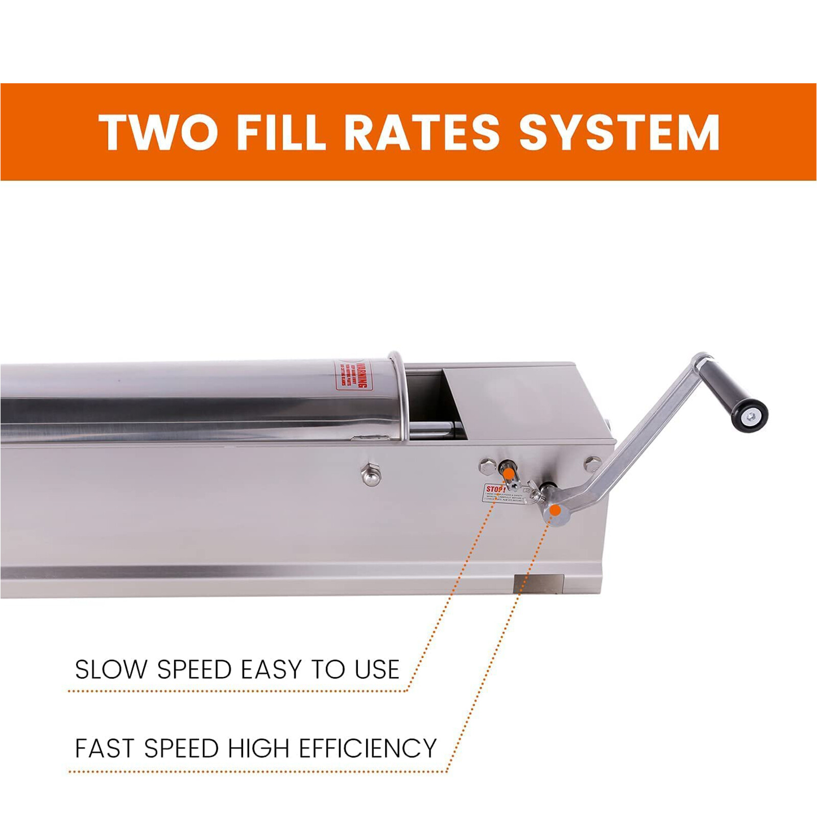 Hakka 7LBS to 32LBS Sausage Stuffer 2 Speed Stainless Steel Meat Filler Machine