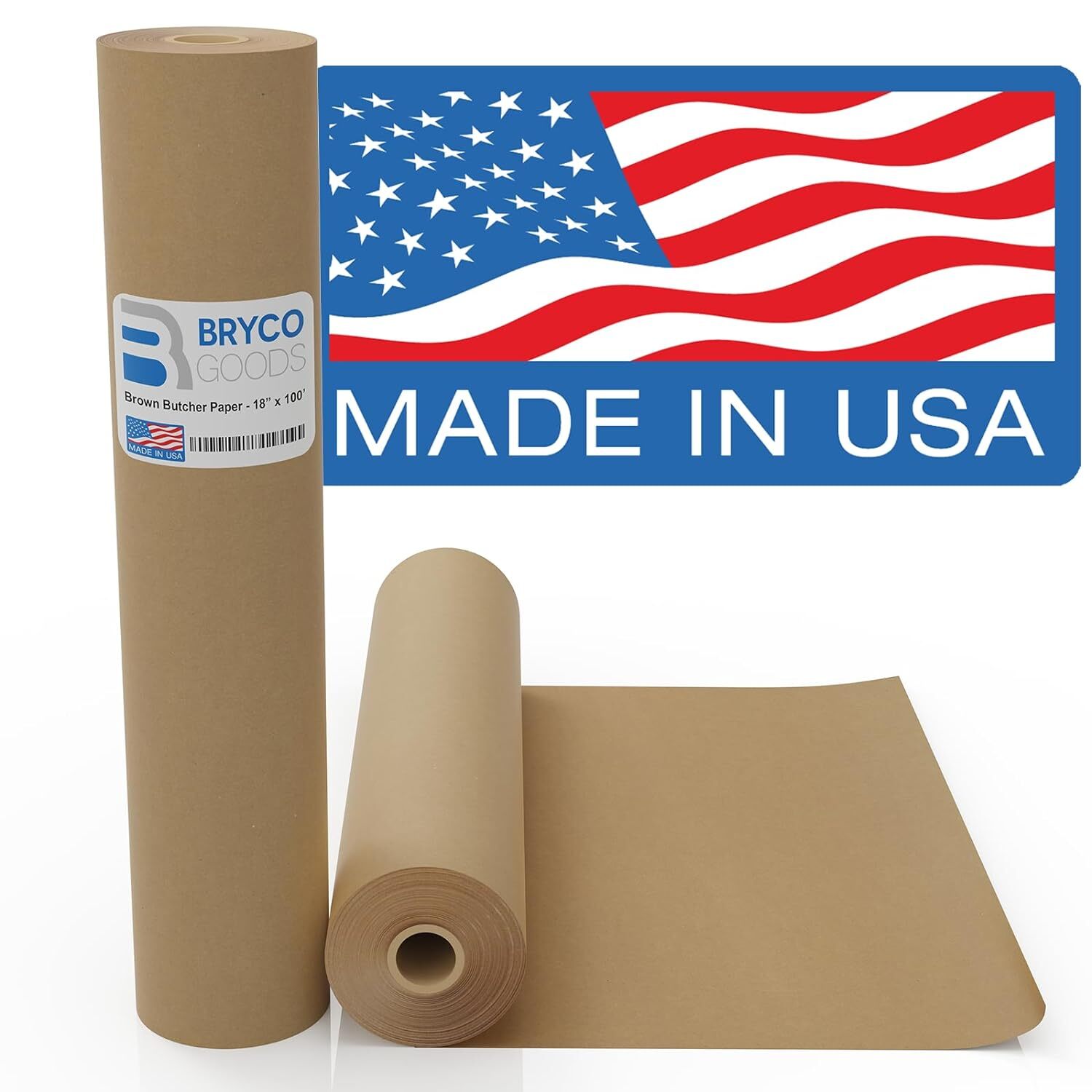 Rollo De Papel De Carnicero Marron Kraft – Rollo De Papel Marron De 18 Pulgadas