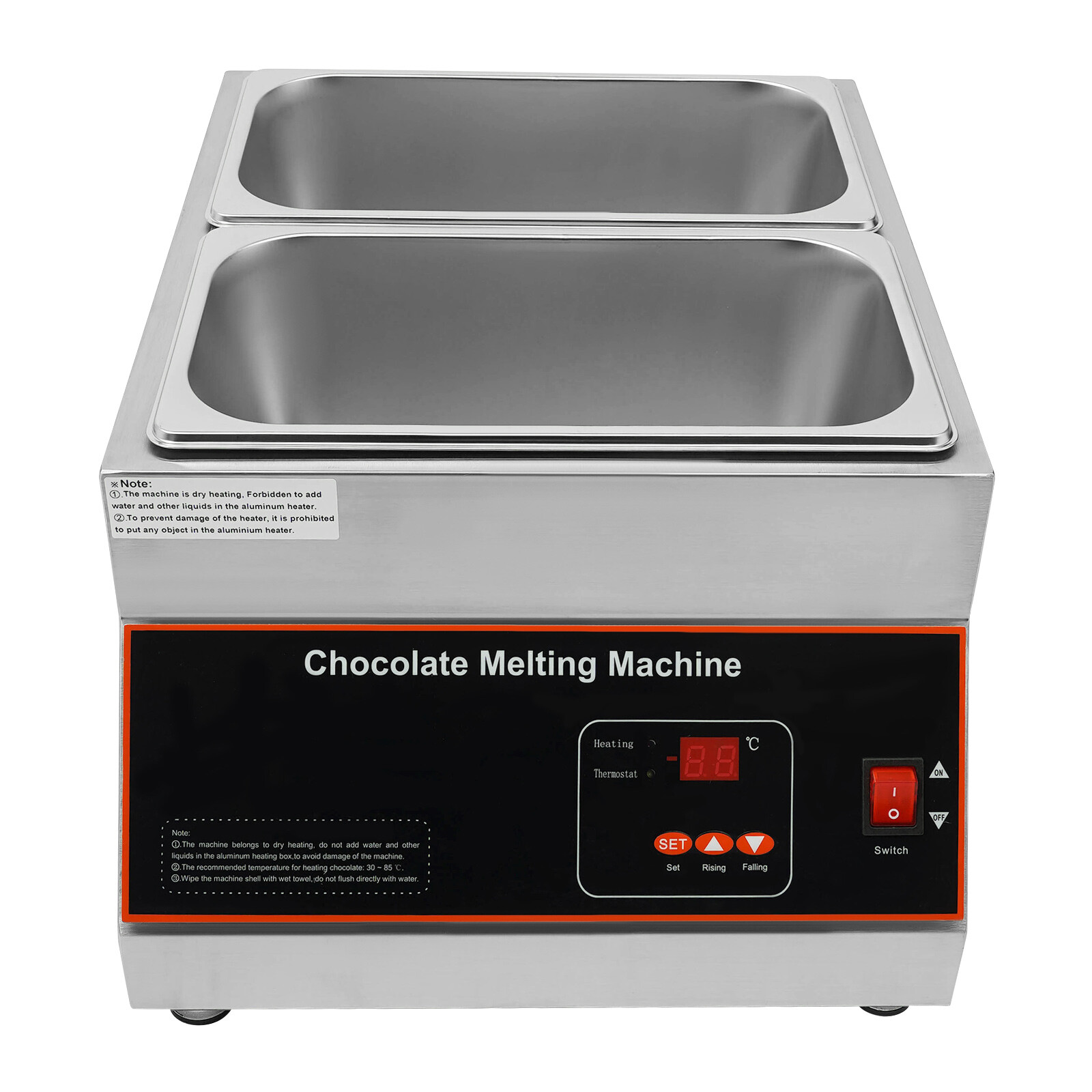 2-Pots Chocolate Melting Machine Chocolate Melting Pot Electric Chocolate Melter