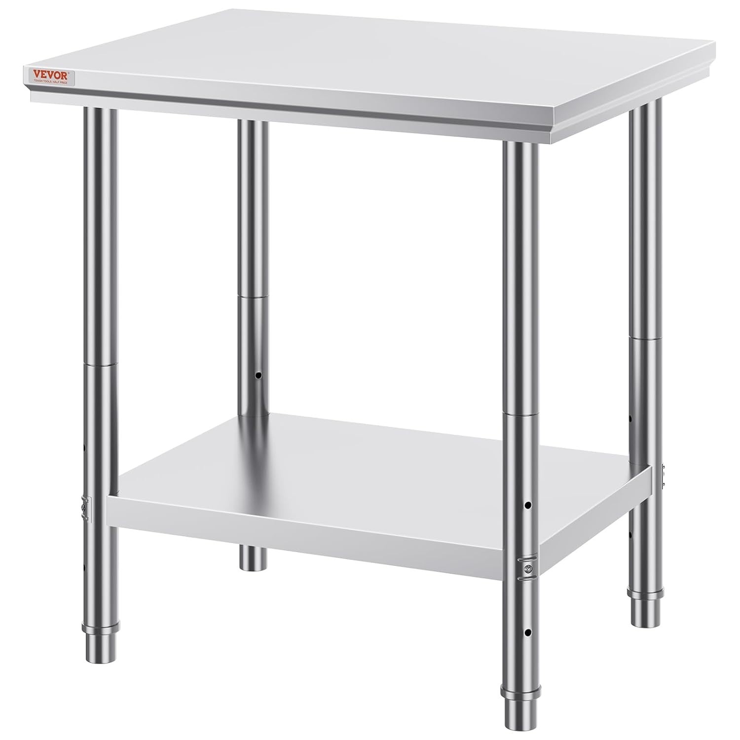 330 lbs Capacity Stainless Steel Kitchen Workstation 24x30x32 – Adjustable Shelf