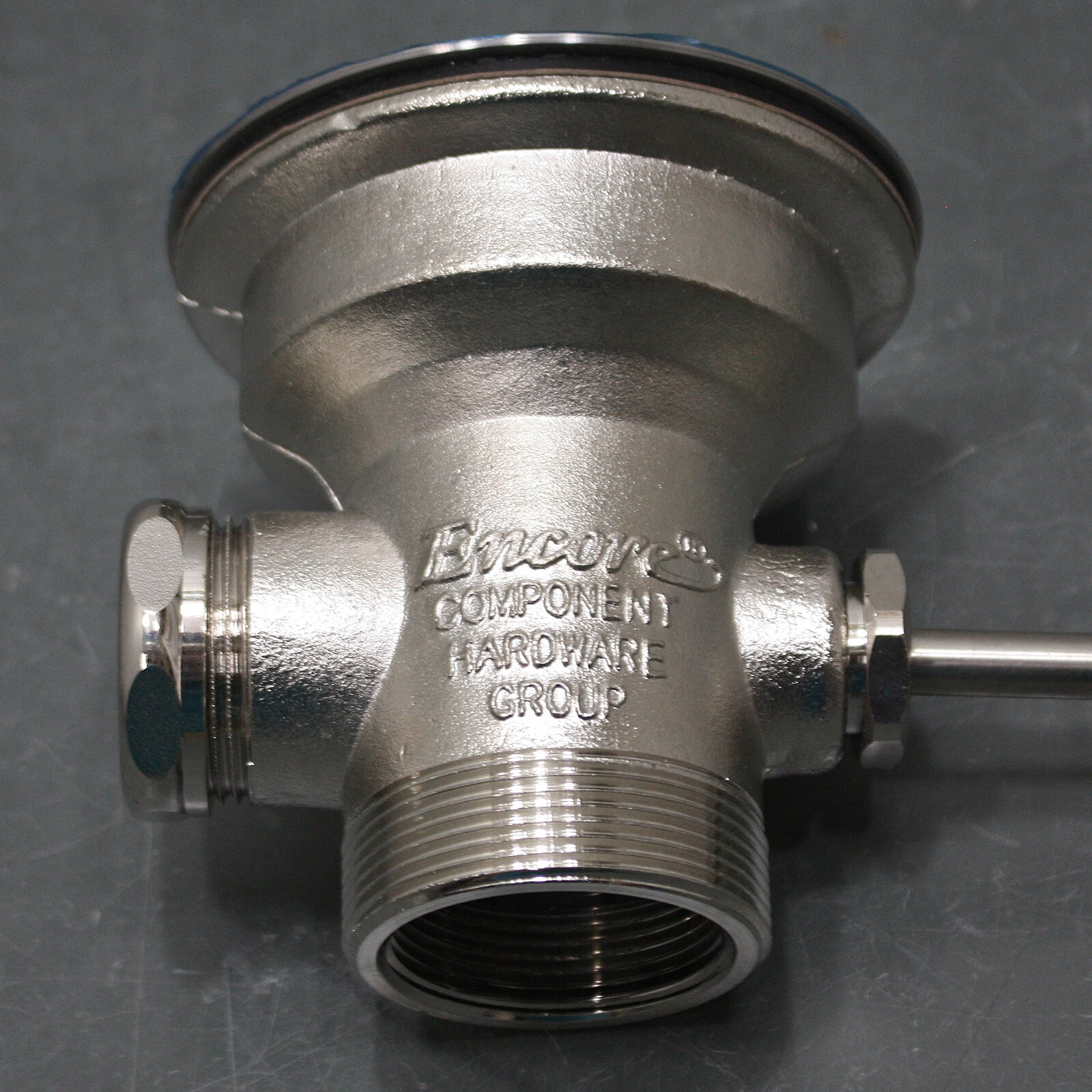 Encore Lever Drain Assembly D10-7400, 1-1/2″ Pipe, Nickel Plated Stainless Brass
