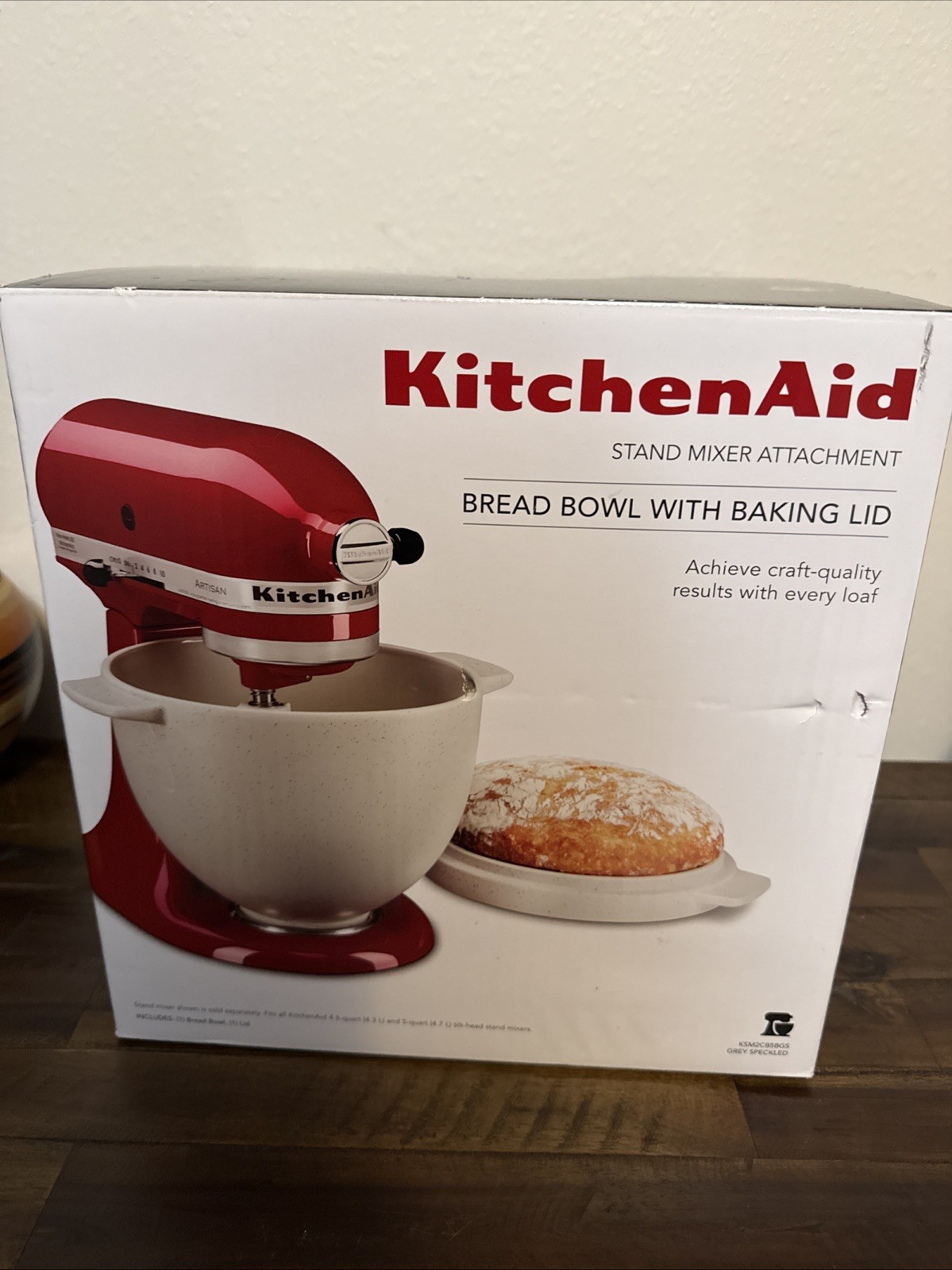 KitchenAid Bread Bowl with Baking Lid Stand Mixer Attachment Nib