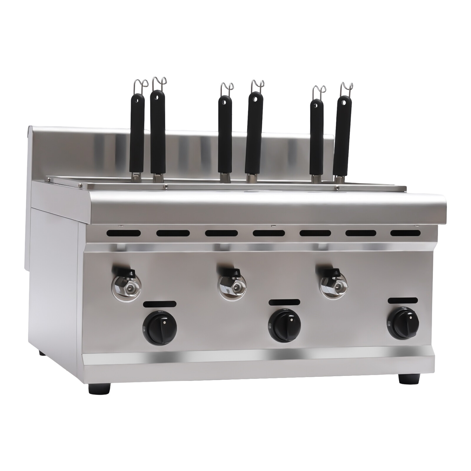 Commercial Noodle Pasta Ramen Cooker LPG Propane Gas W/ 2 Tanks 6 Holes