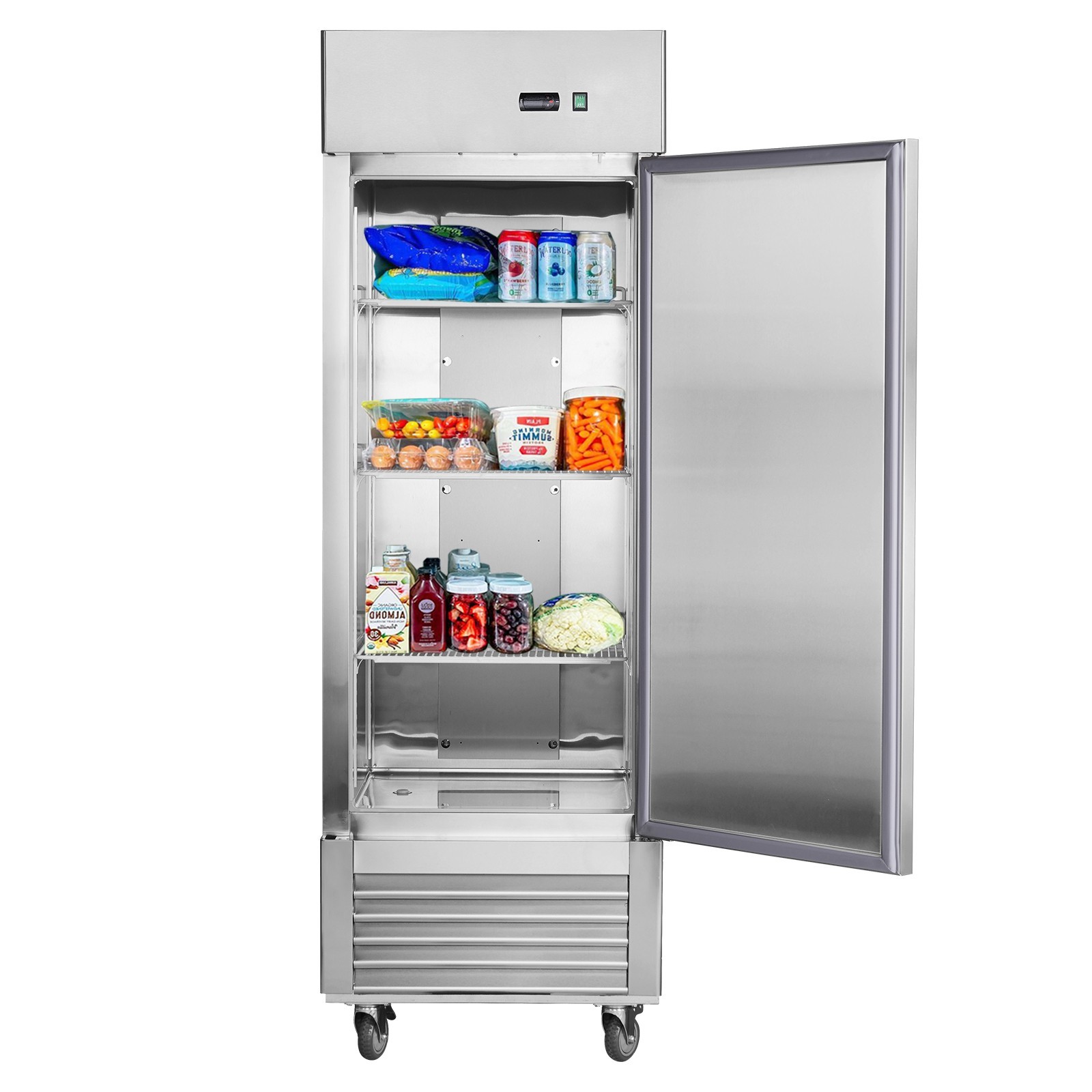 27»W Commercial Refrigerator 18.7 Cu.ft Reach-in 1 Solid Door Fridge