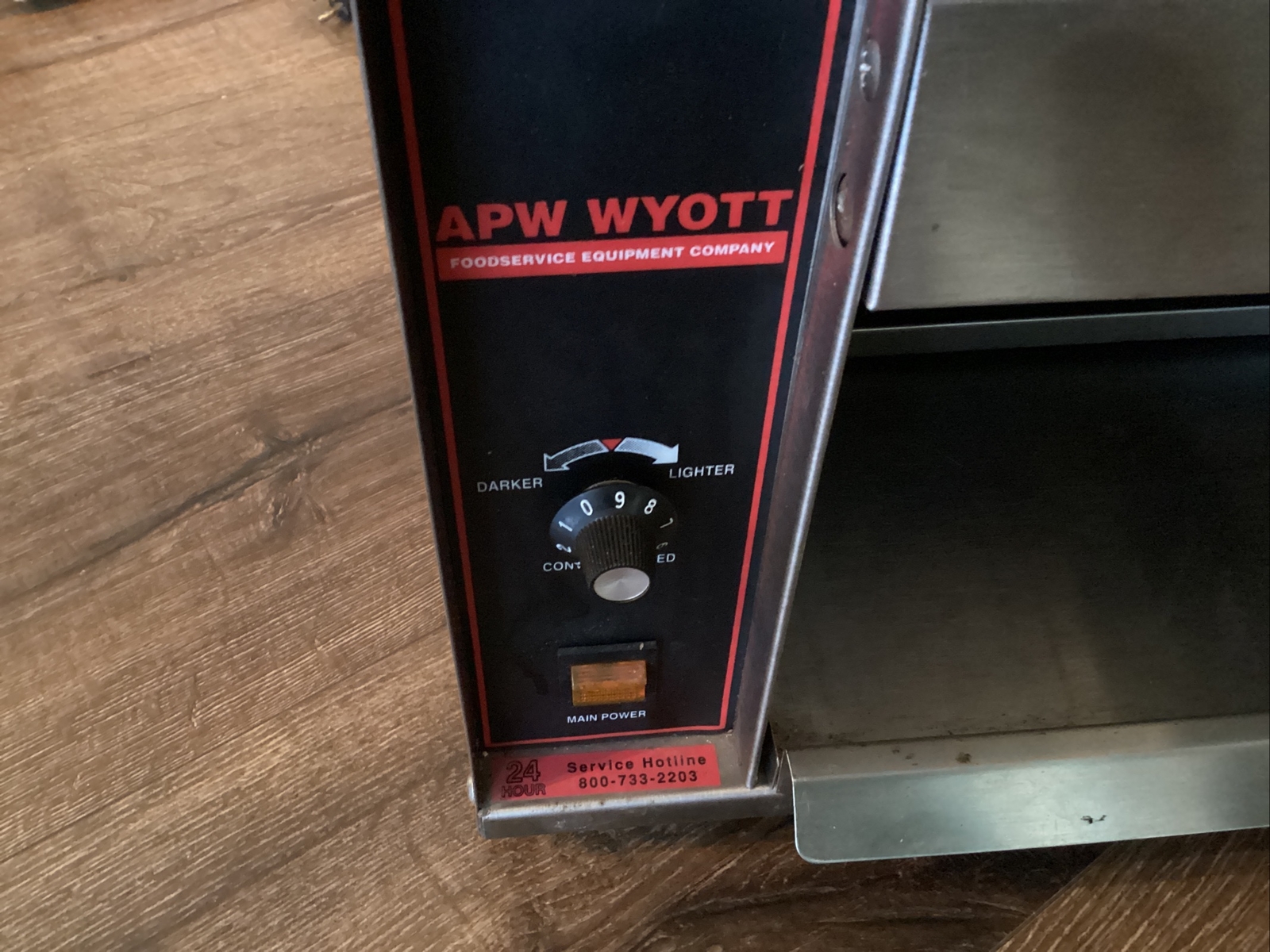 APW WYOTT AT-5 CONVEYOR TOASTER 120V 1650 ELECTRIC COMMERCIAL COUNTERTOP