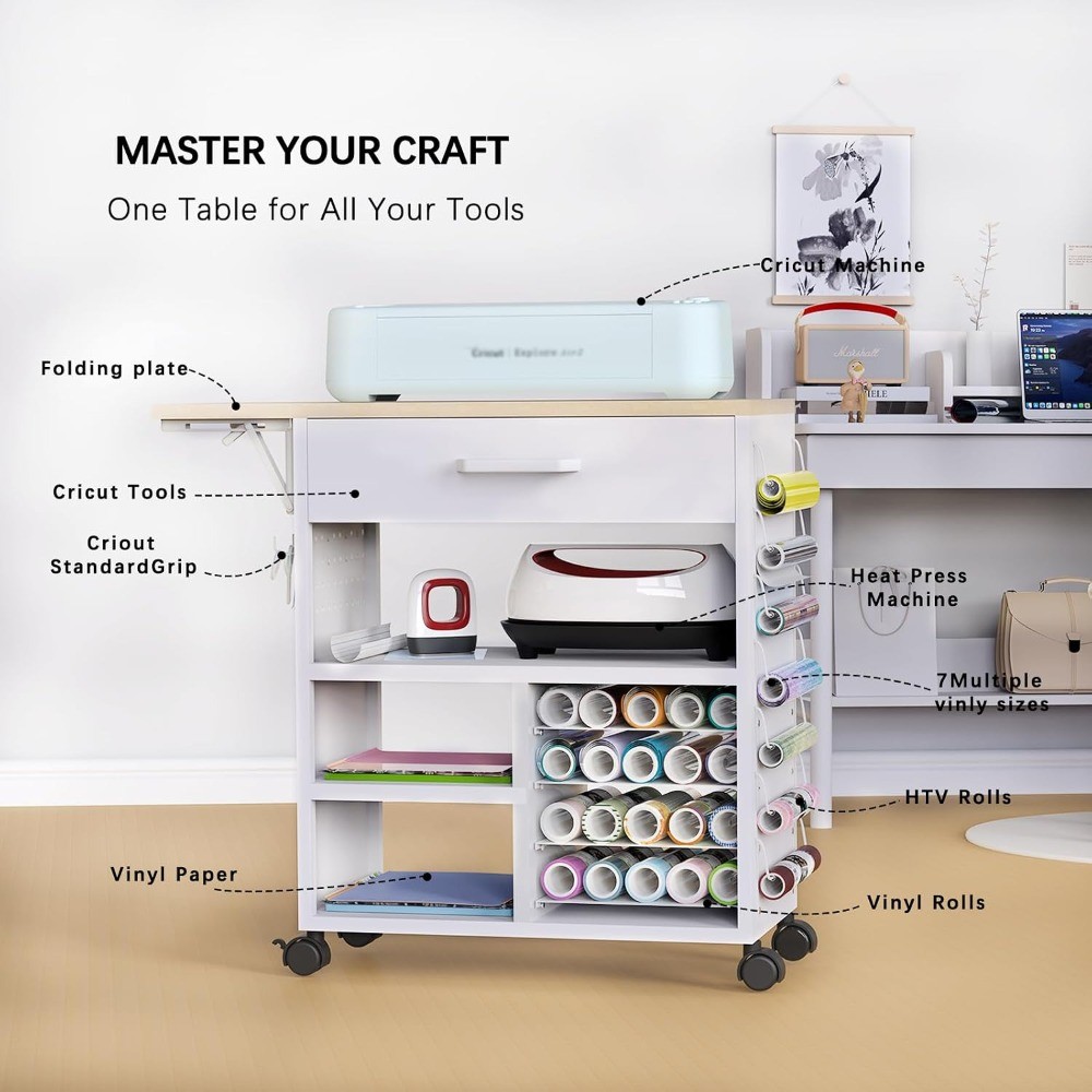 Heavy-duty manual cart with drawers and adjustable shelves
