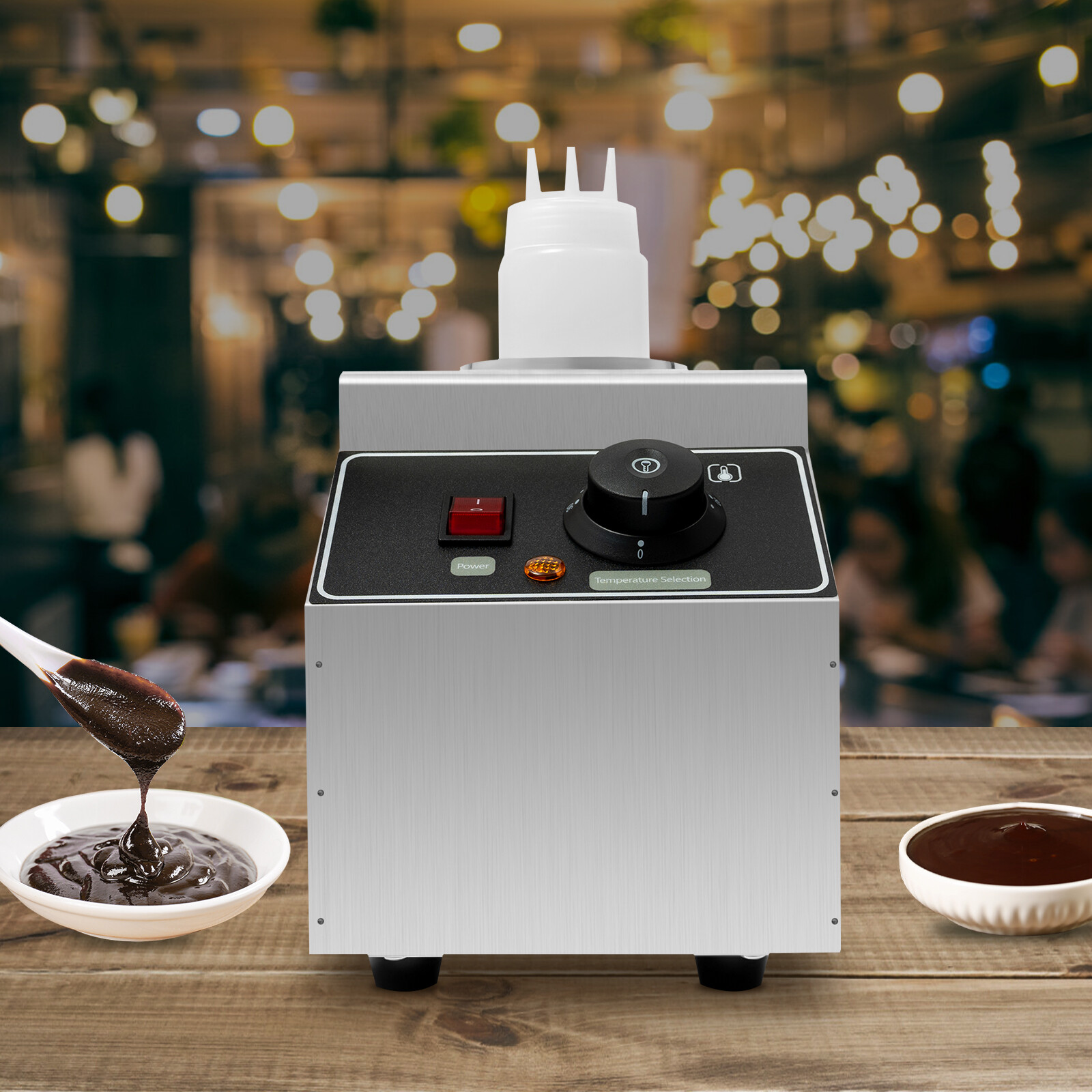 Hot Melted Butter Dispenser Pump, Nacho Cheese Warmer Popcorn Condiment Melter