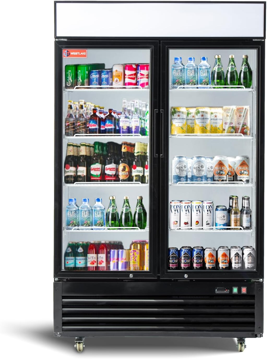 48″ W Merchandiser Commercial Display Refrigerator 2 Glass Door Reach-In