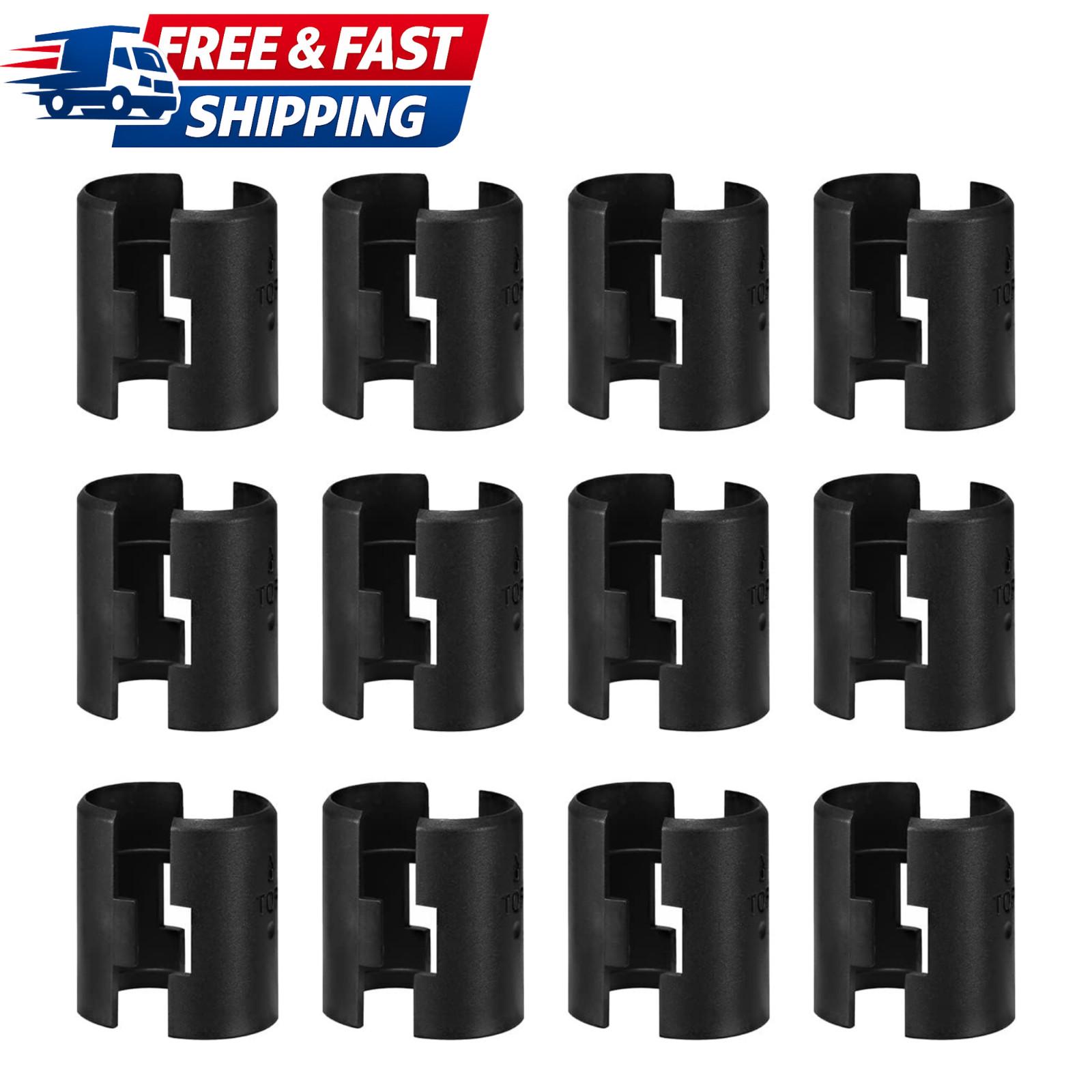 24Pcs Black Wire Shelf Clips – Shelf Lock Clips for 1 Inch Pipe Shelving – Durab